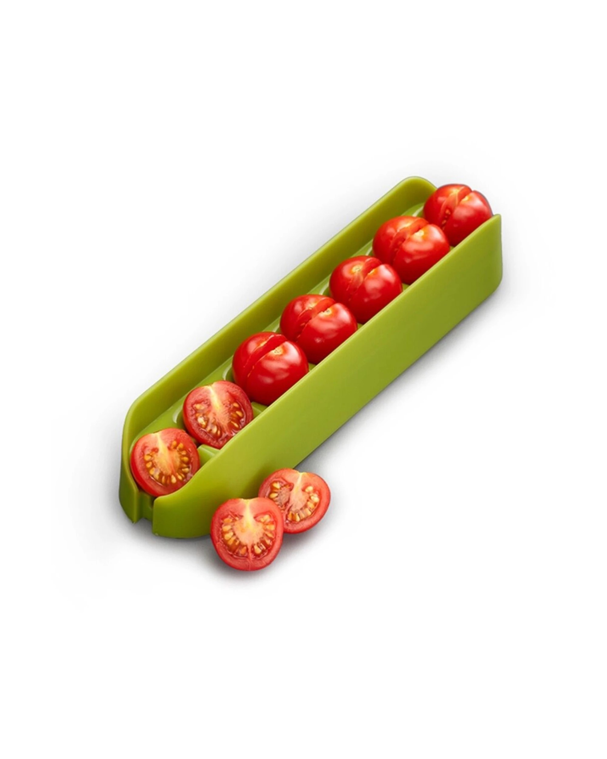 3 Joseph Joseph Halve-It Slicing Tool Food Slicer Kitchen Utensil Compact Stone - Green, 3 of 7