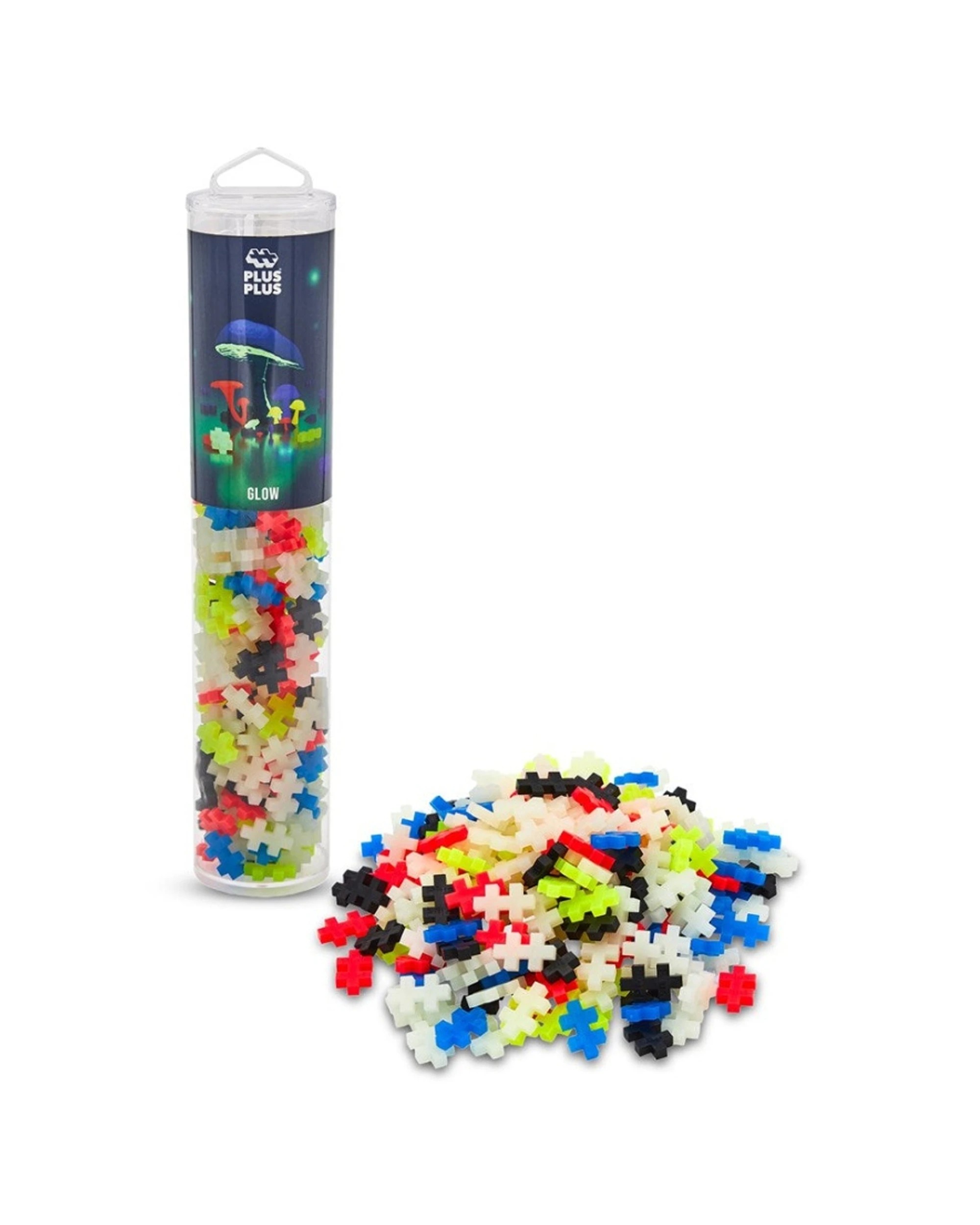1 Plus-Plus 240pc Glow in The Dark Mix Build Kids Interactive Learning Toy, 1 of 3