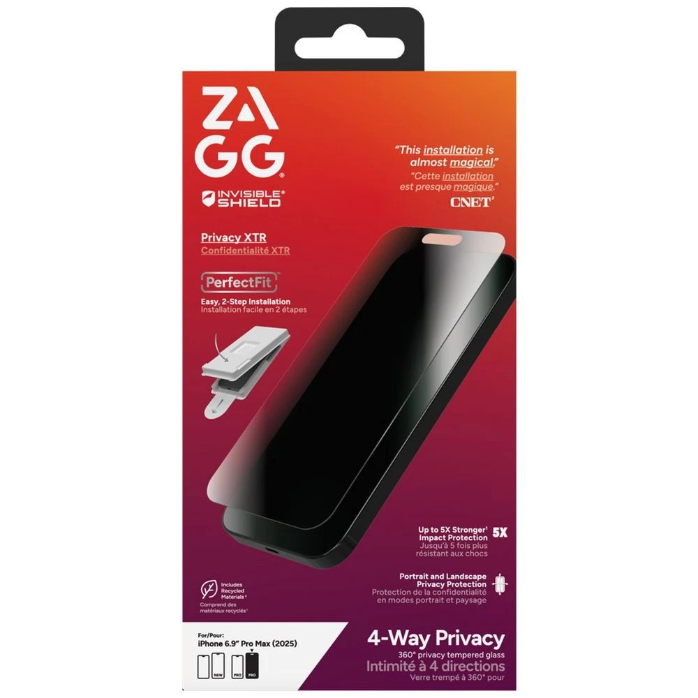 1 ZAGG InvisShield Elite Priv360 Scrn Protctr iPhone 17 ProMx, 1 of 2