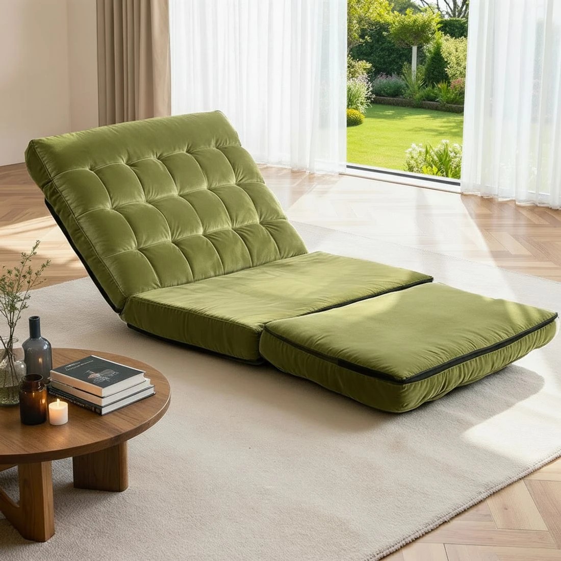 7 ArtissLounge Sofa Bed 2 seater  Fabric - Green, 7 of 8