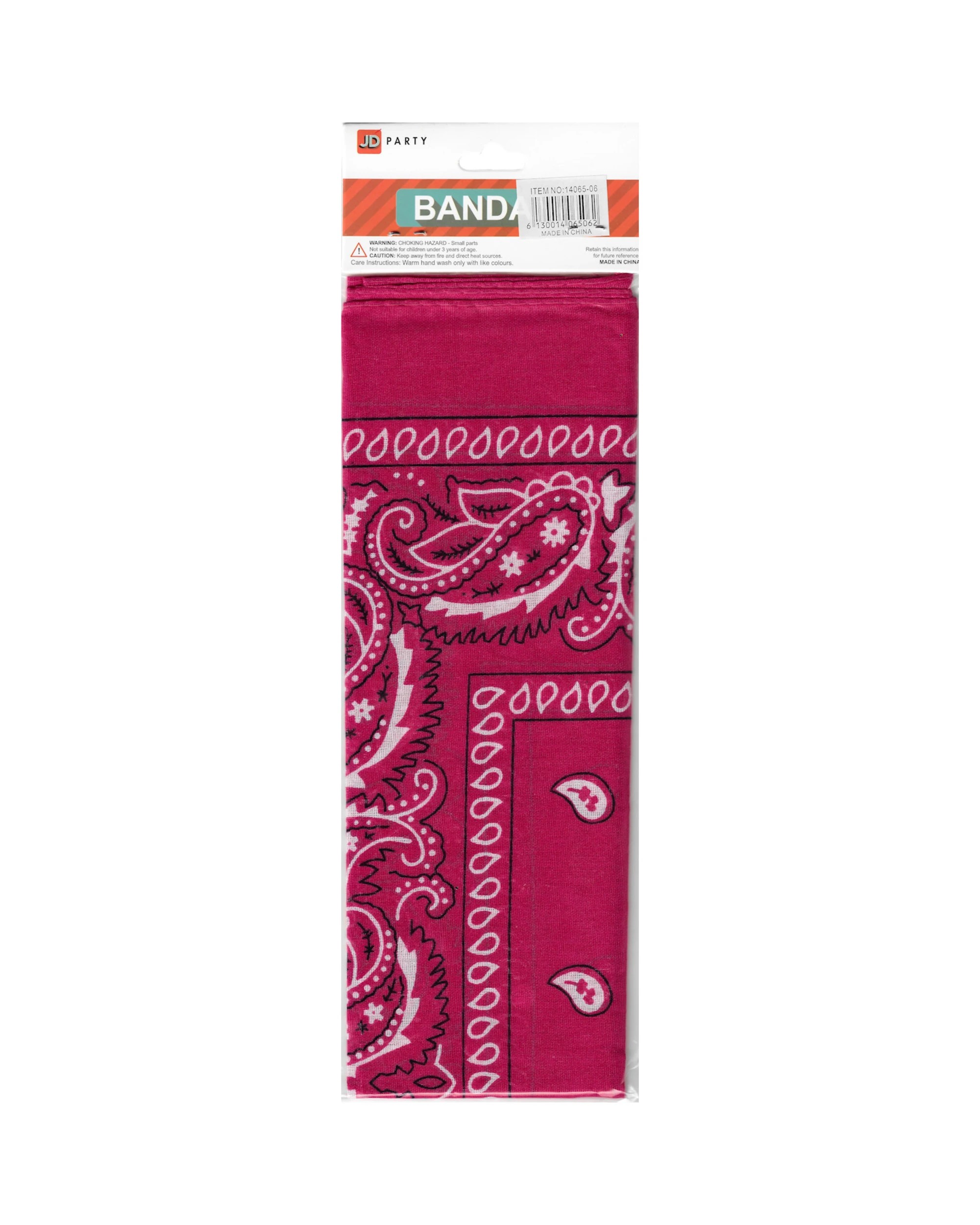 3 JD Party Magenta Paisley Bandana - Pink, 3 of 3