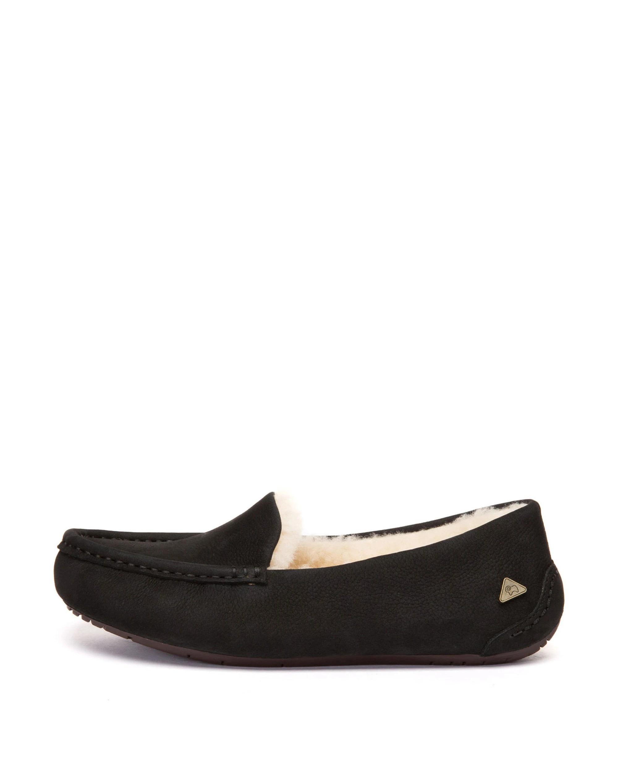 4 Everau Womens Pielet Moccasins BLACK, 4 of 5