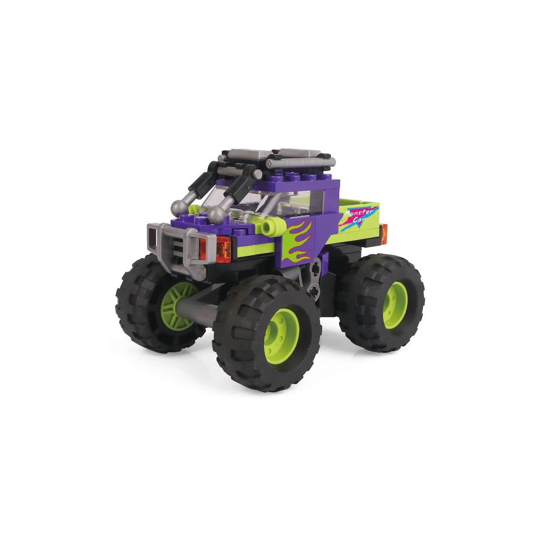 4 Mini Blocks Vehicle Series: Pull Back Monster Truck - Assorted, 4 of 6
