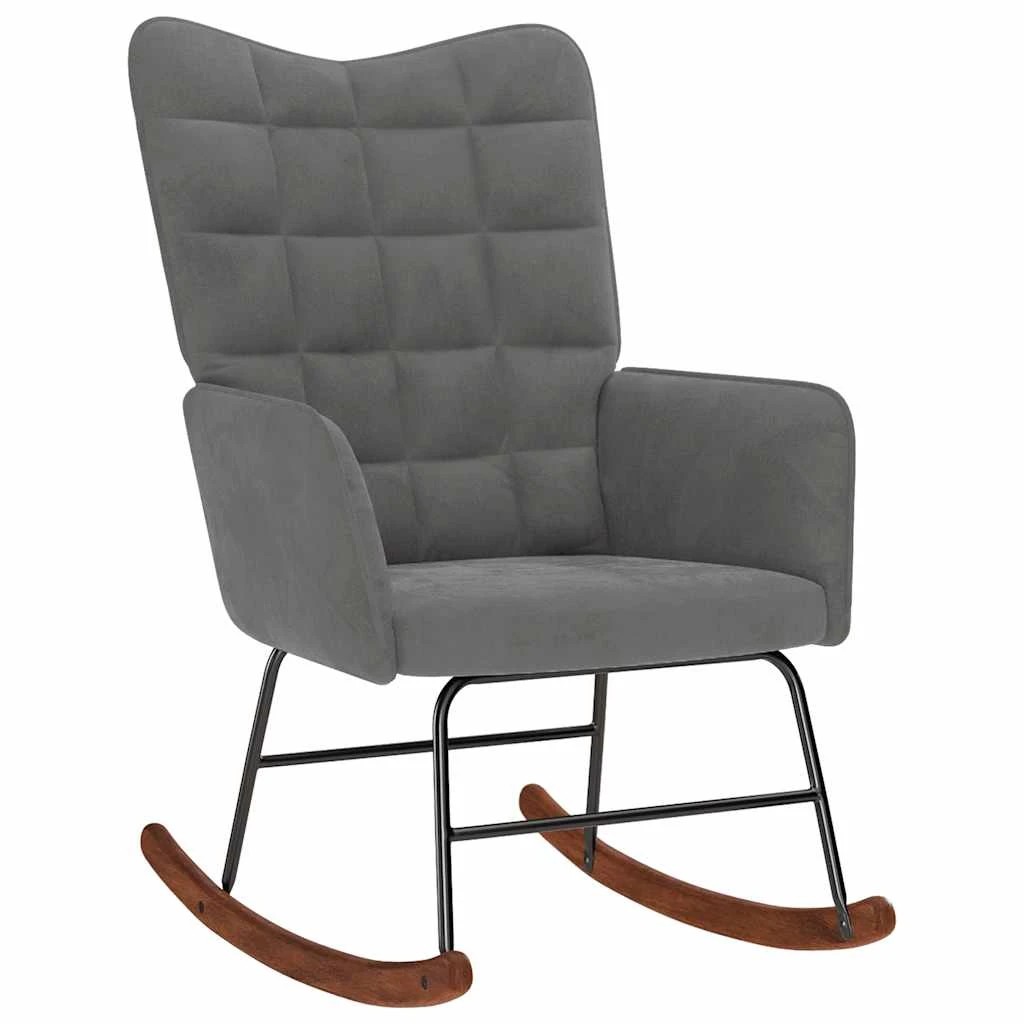 4 vidaXL rocking chair with stool - Grey, 4 of 9