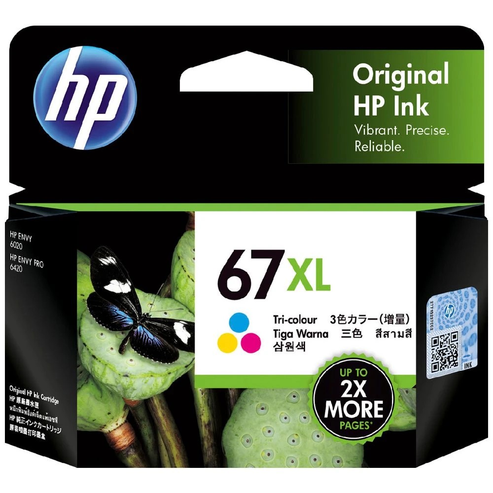 1 HP 67XL Original Ink Cartridge Tri-Colour 3YM58AA, 1 of 6