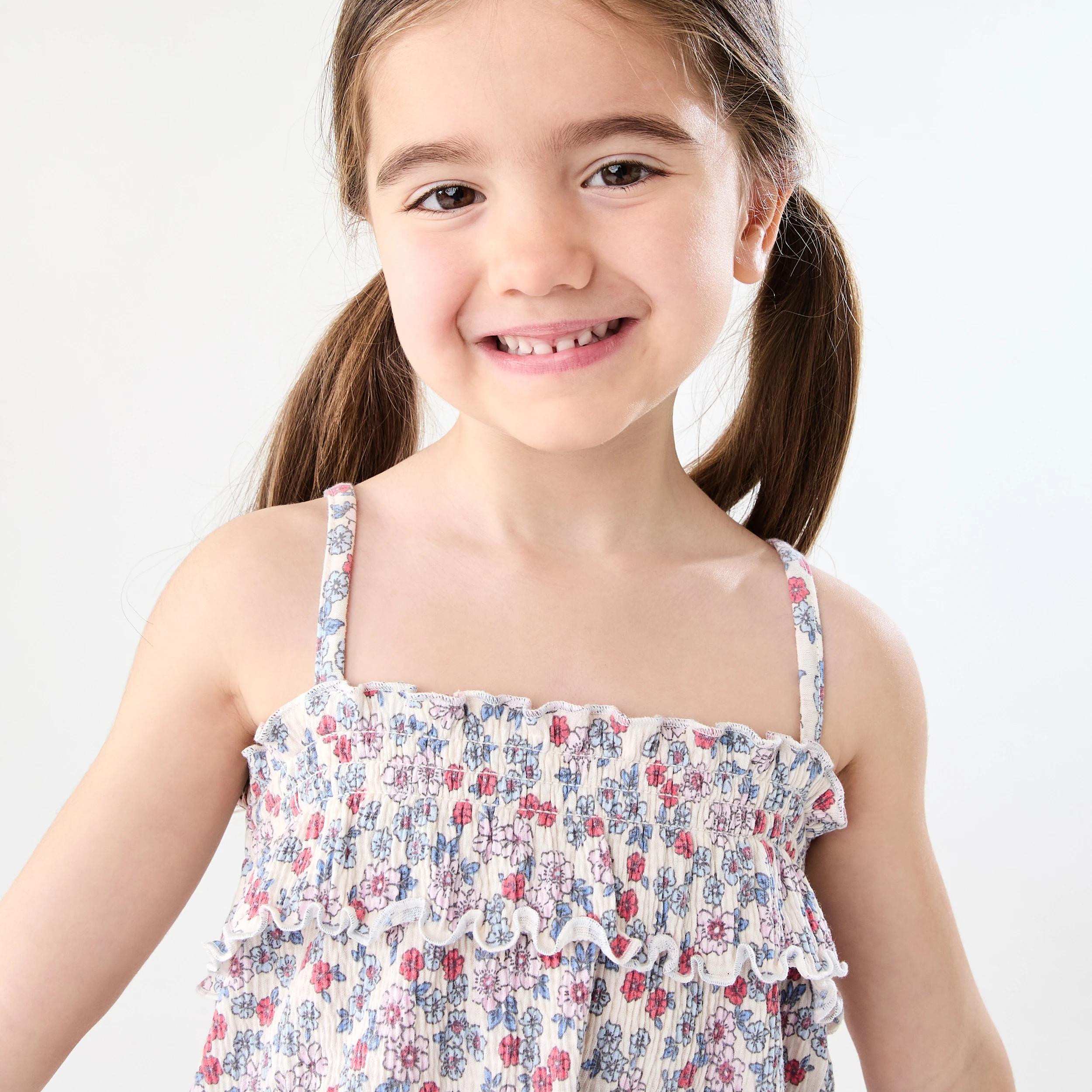 3 Strappy Crinkle Top Bge Floral, 3 of 7