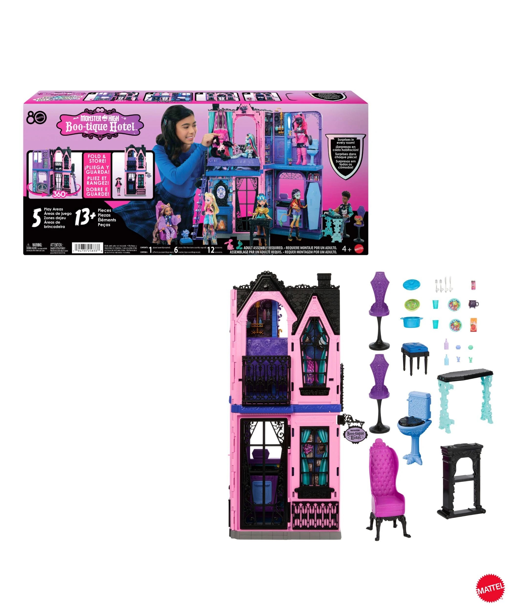 1 Mattel Monster High Boo-tique Hotel Doll House - Multi, 1 of 6
