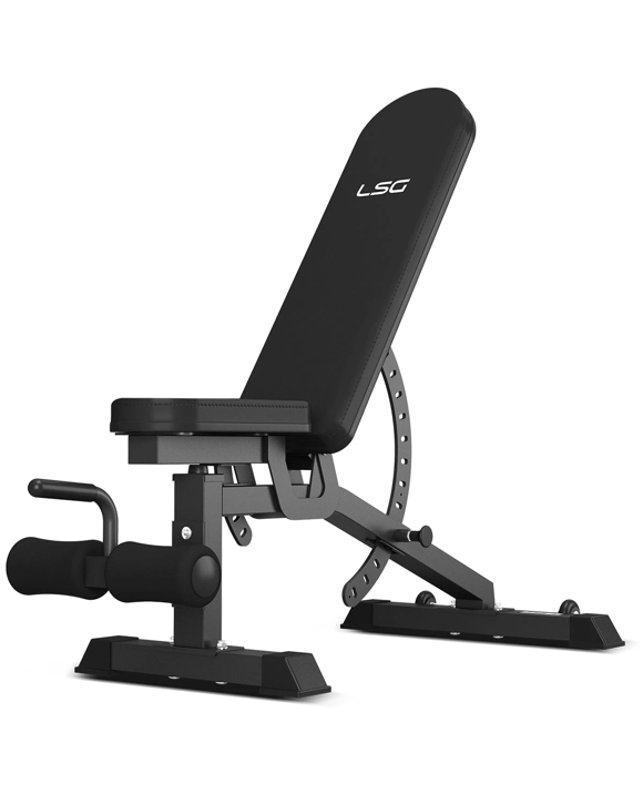 LSG GBN-006 14 Level FID Bench (Flat, Incline, Decline) - Black