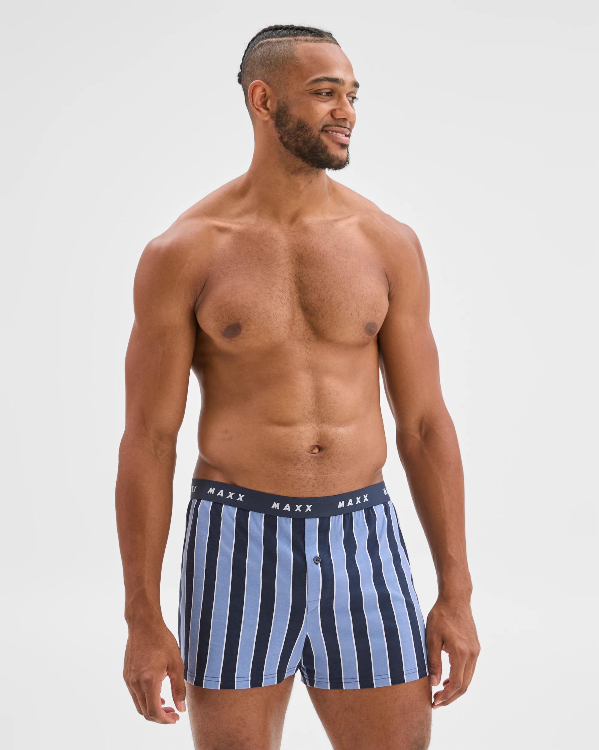 2 Maxx Australian Cotton 3 Pack Knit Boxers STRIPE, 2 of 4