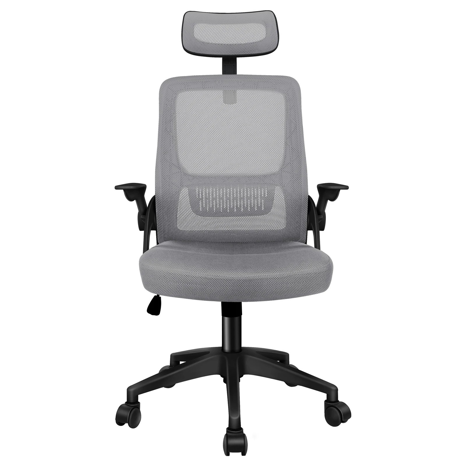 3 Alfordson Mesh Office Chair Executive Seat Tilt Fabric Gaming Racing Computer - Grey, 3 of 9