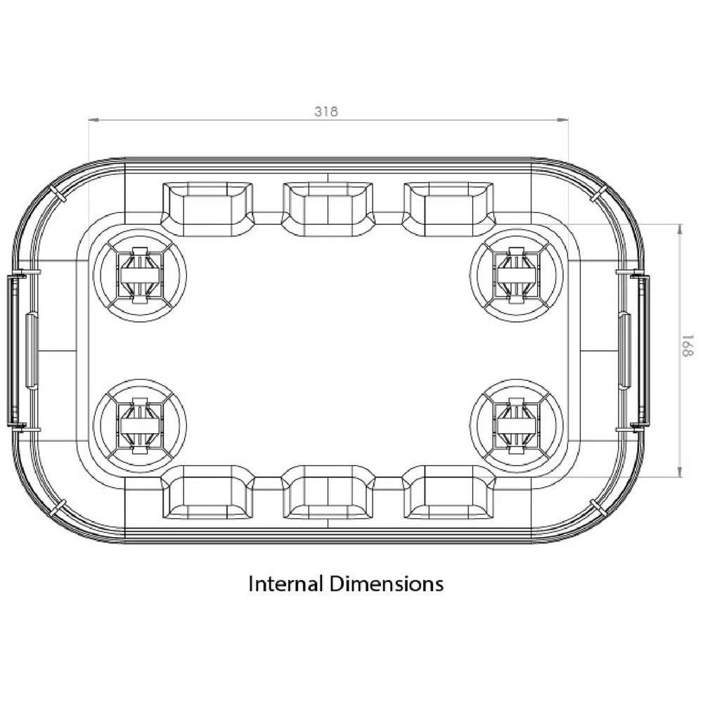 3 J.Burrows 22L Modular Storage Container Clear/Grey, 3 of 6