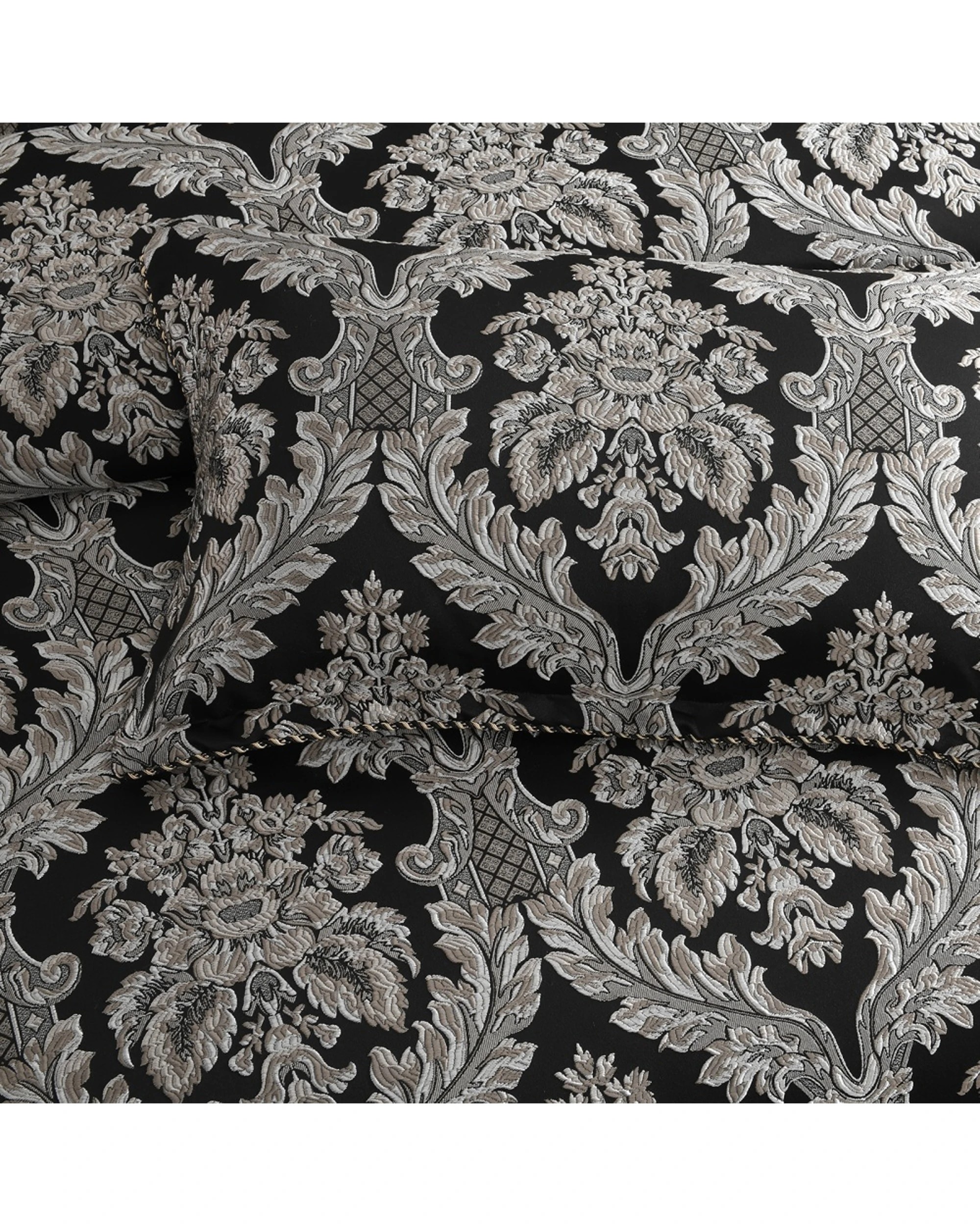 4 KG Linen Regalia Collection Greta Quilt Cover Set Jacquard Damask - Queen Bed - Multi, 4 of 6