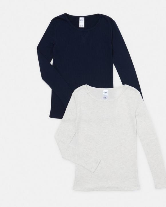 2 Pack Long Sleeve Brushed Thermal Top