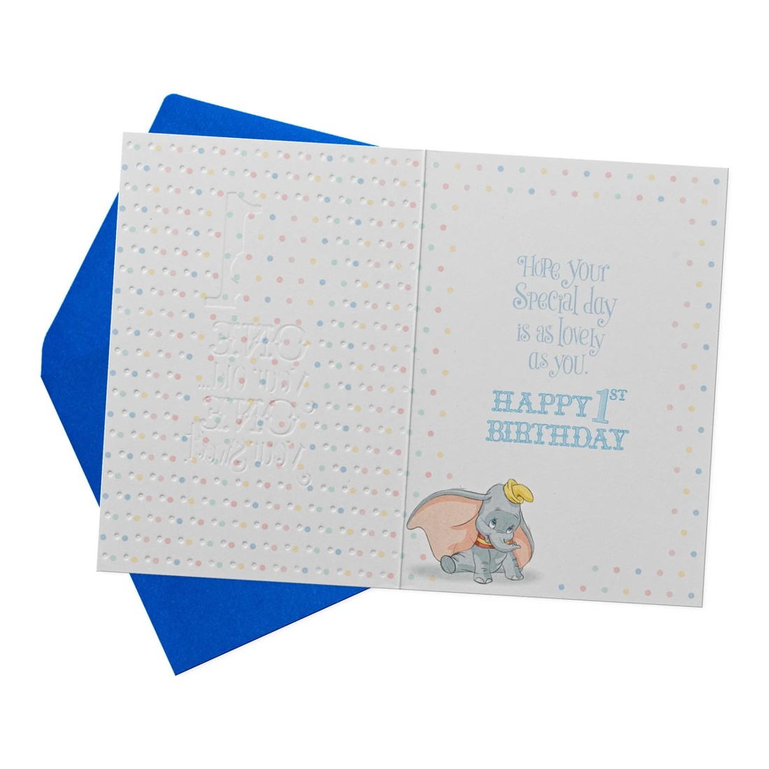 2 Hallmark Disney Dumbo 1st Birthday Card, 2 of 3
