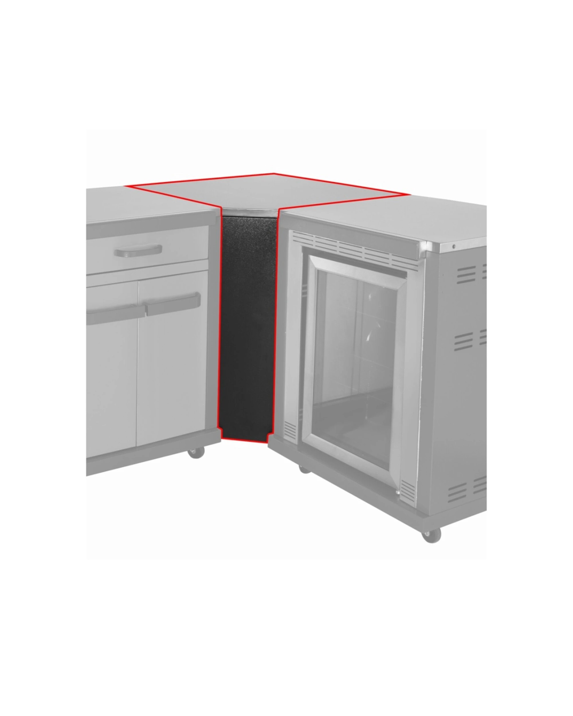 8 Coleman Pro Series 5 Burner Kitchen With Fridge Corner & Storage Module Matt - Black, 8 of 9