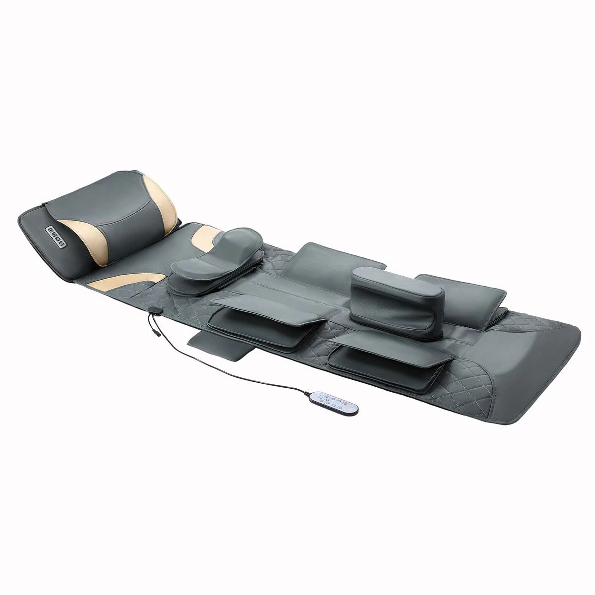 1 HOMASA Full Body Massage Mat Heated Shiatsu Neck Massager Shoulder Back Lumbar Traction Hip Leg Relax Stretch Airbags, 1 of 3