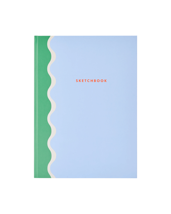 8in. x 11in. Wavy Sketchbook - Blue