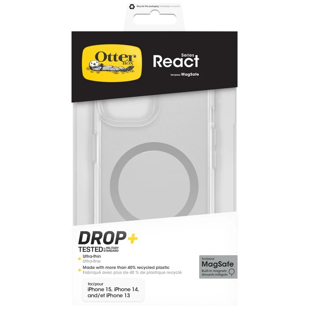 5 to OtterBox React MagSafe Case iPhone 17e/16e/15/14/13 Clear, 5 of 5