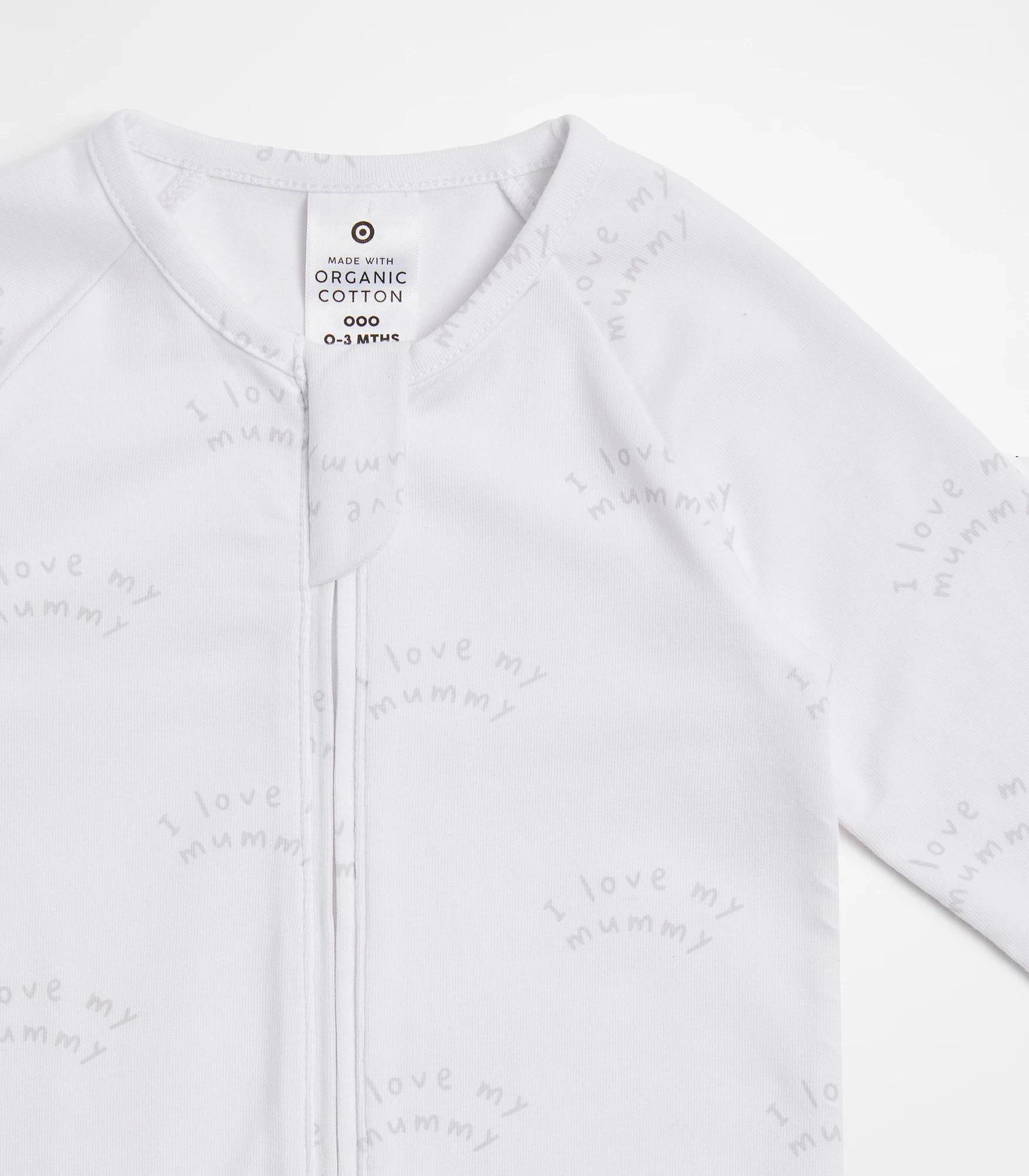 2 Target Baby Organic Cotton Print Zip Coverall I LOVE MY MUMMY, 2 of 3