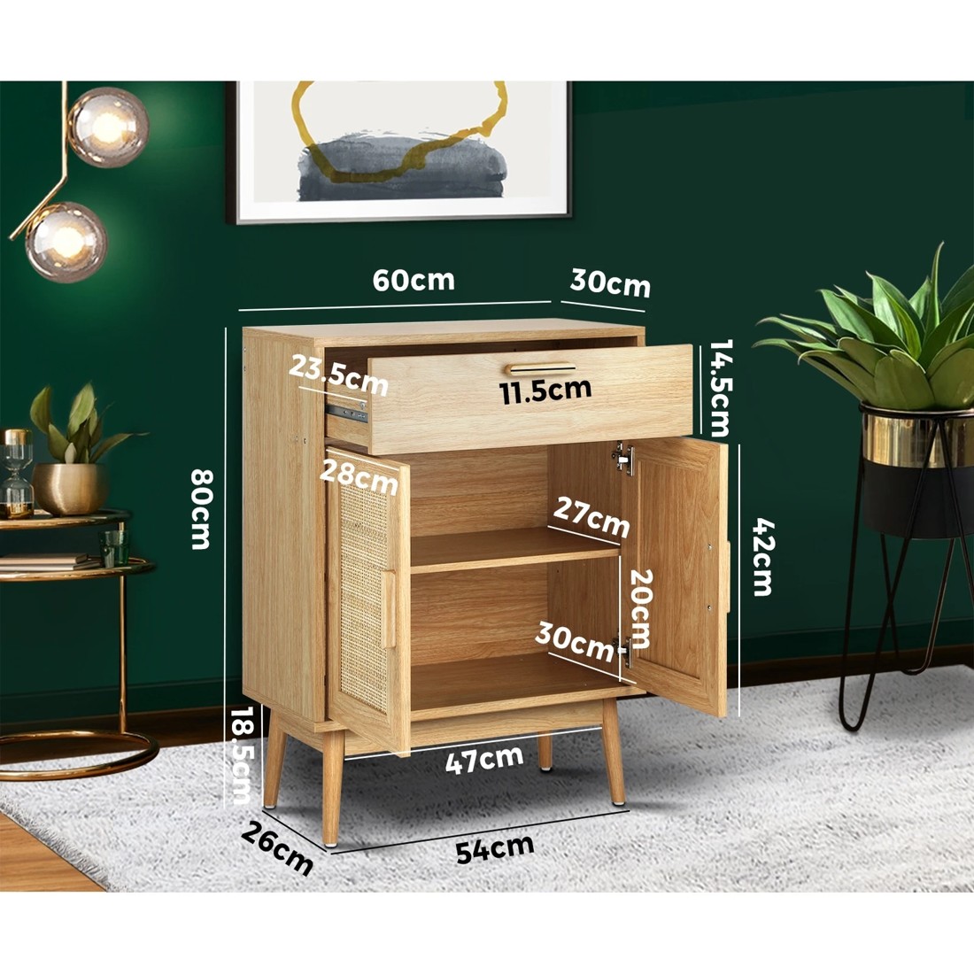 9 Oikiture Rattan Sideboard
 - Natural, 9 of 10