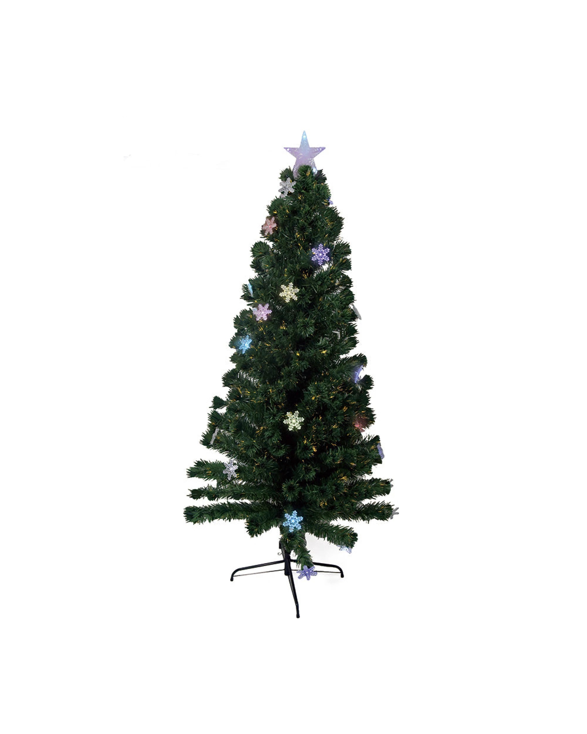 1 BR Home Artificial Christmas Tree with Fibre Optics and LED Lights, 1 of 6