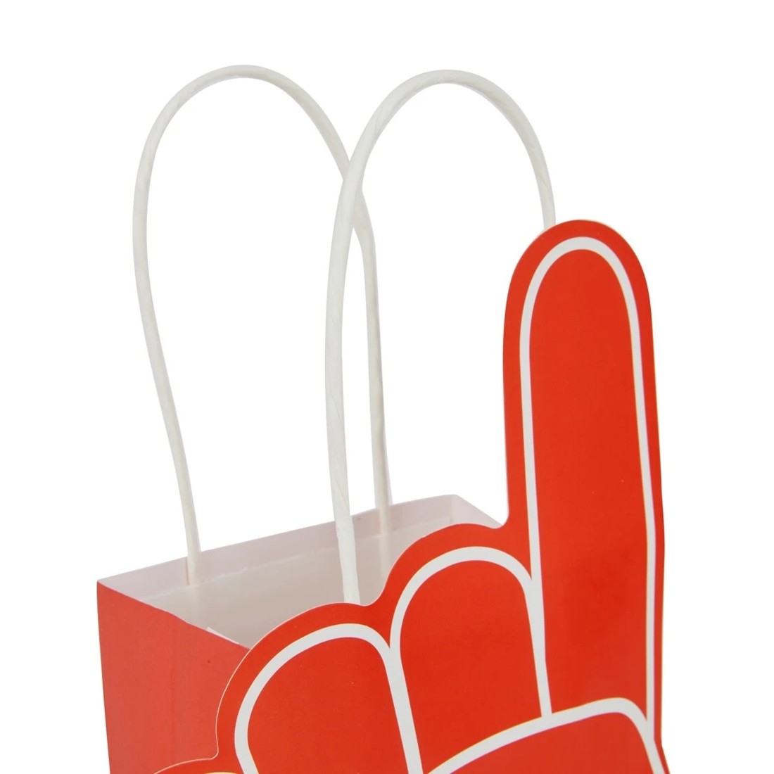 4 8 Piece Foam Finger Shaped Loot Bags, 4 of 6