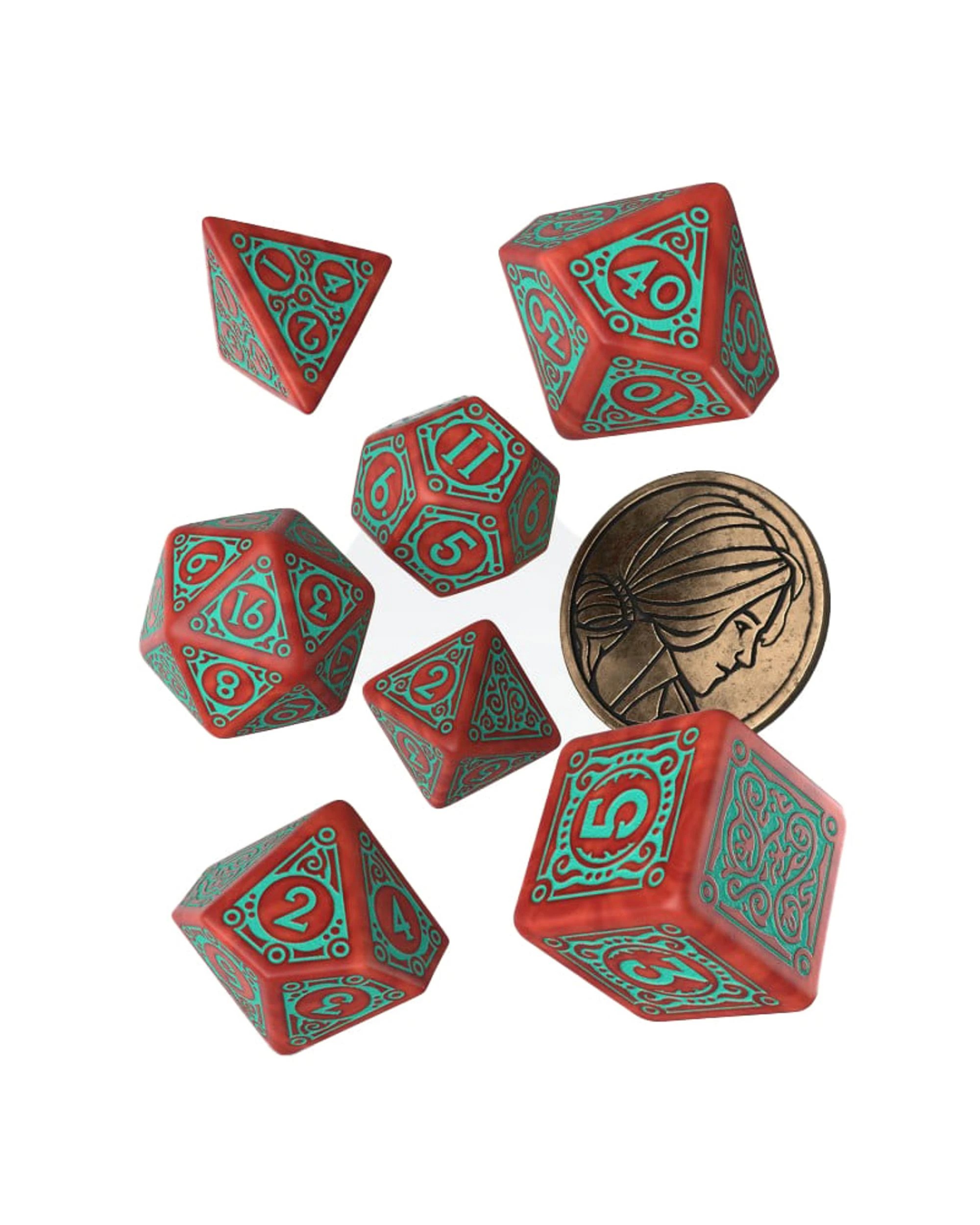 2 Q Workshop The Witcher Triss Merigold the Fearless Dice Set, 2 of 3