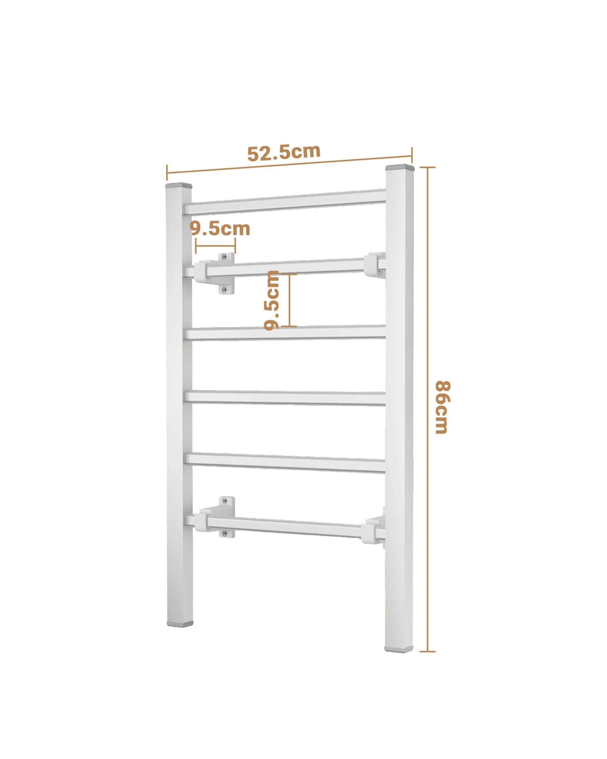 2 Advwin Electric Heated Towel Rail Tower 52.5x86cm - White, 2 of 8