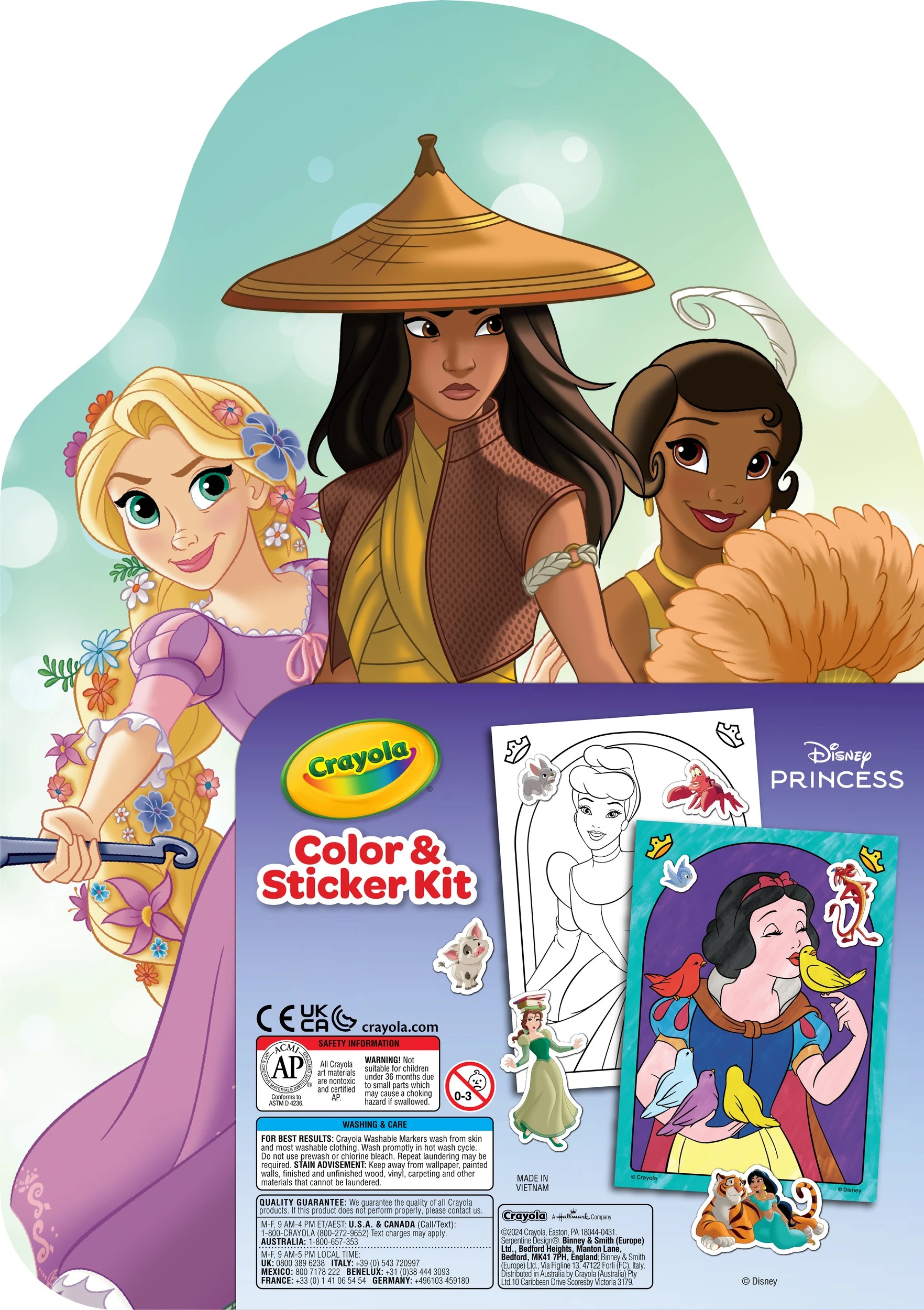 2 Crayola Colour & Sticker Kit - Disney Princess - Multi, 2 of 3