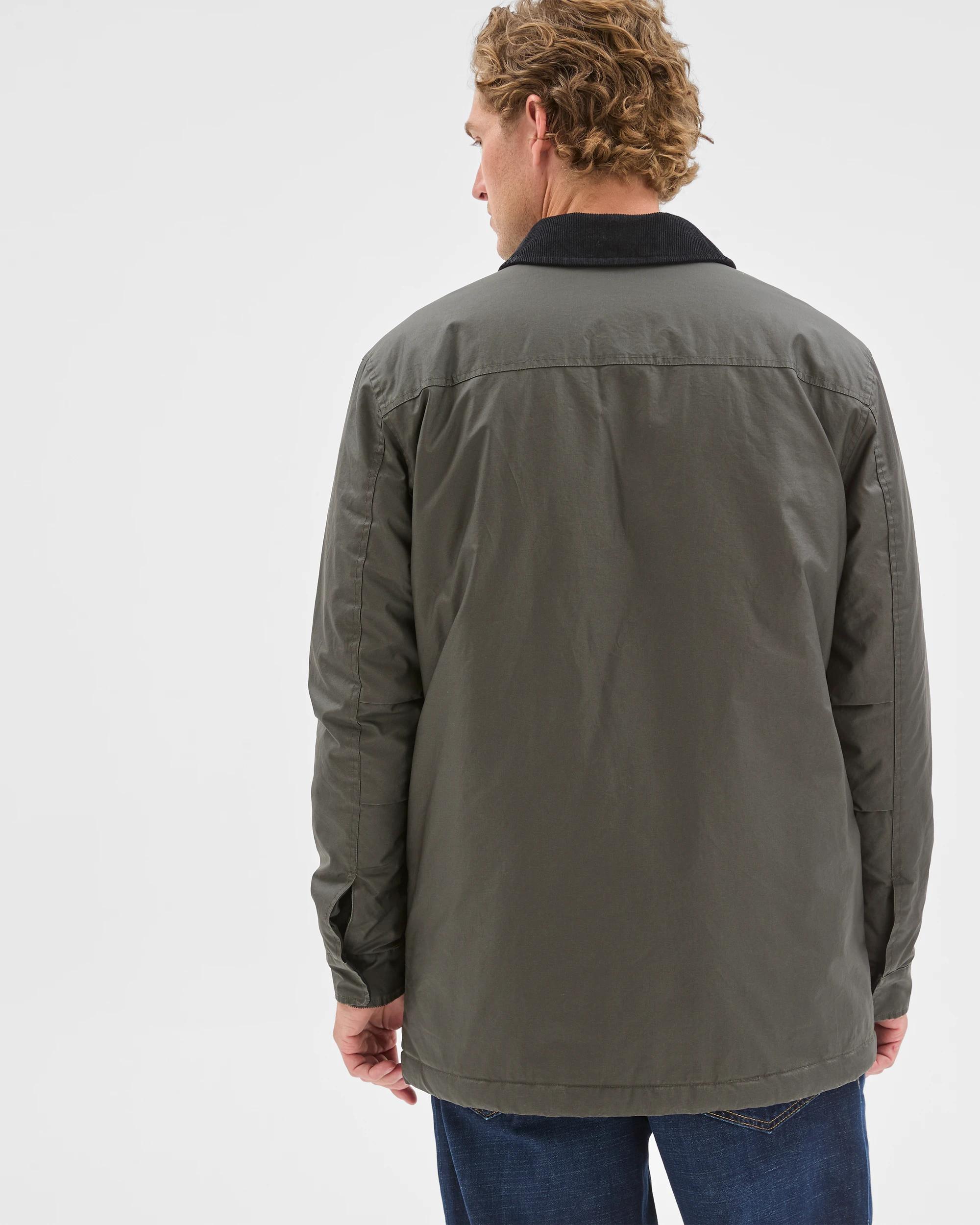7 Target Man Australian Cotton Waxed Parka Jacket DARK OLIVE, 7 of 10