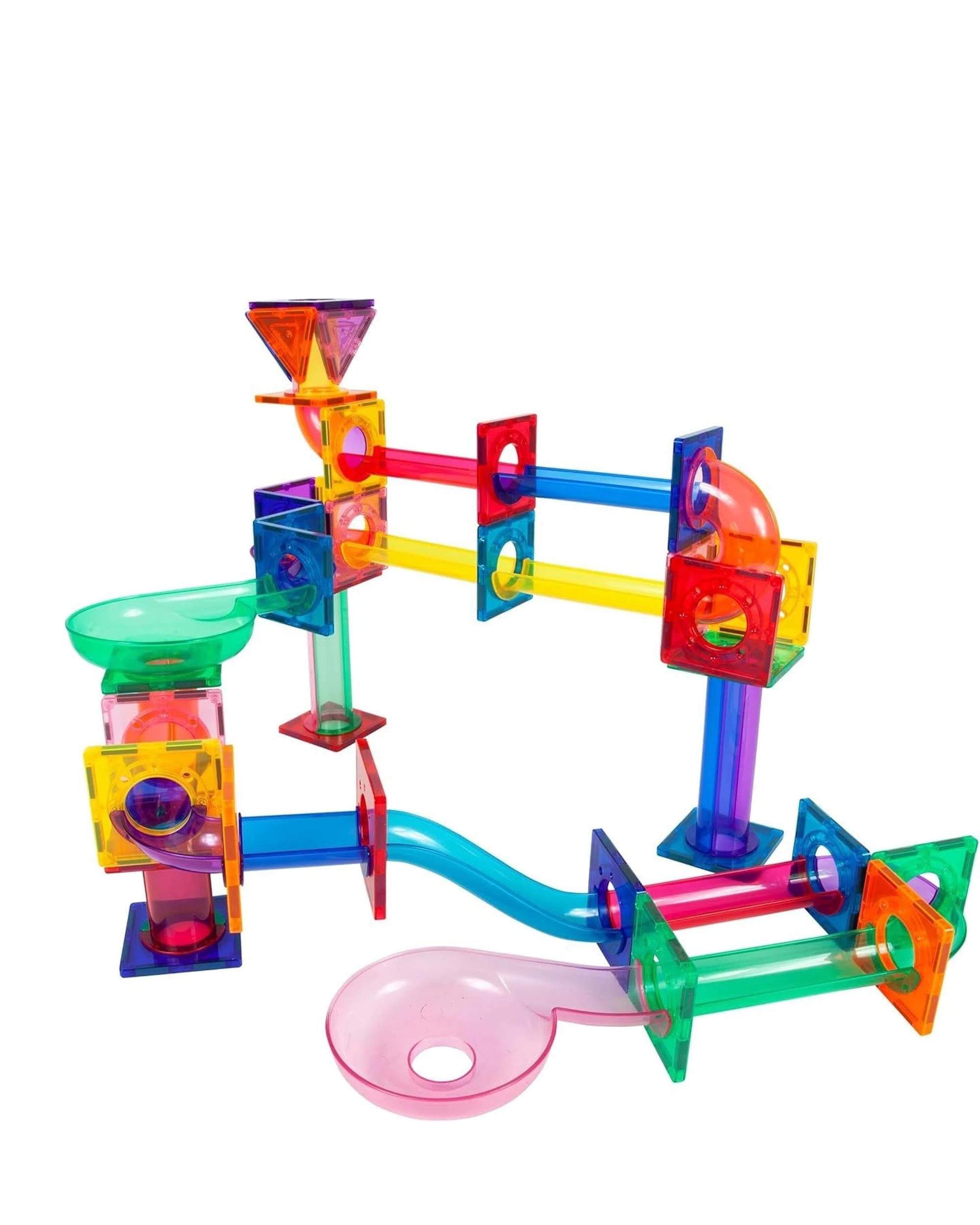 4 Picasso Tiles 71 Piece Magnetic Marble Run Set, 4 of 6