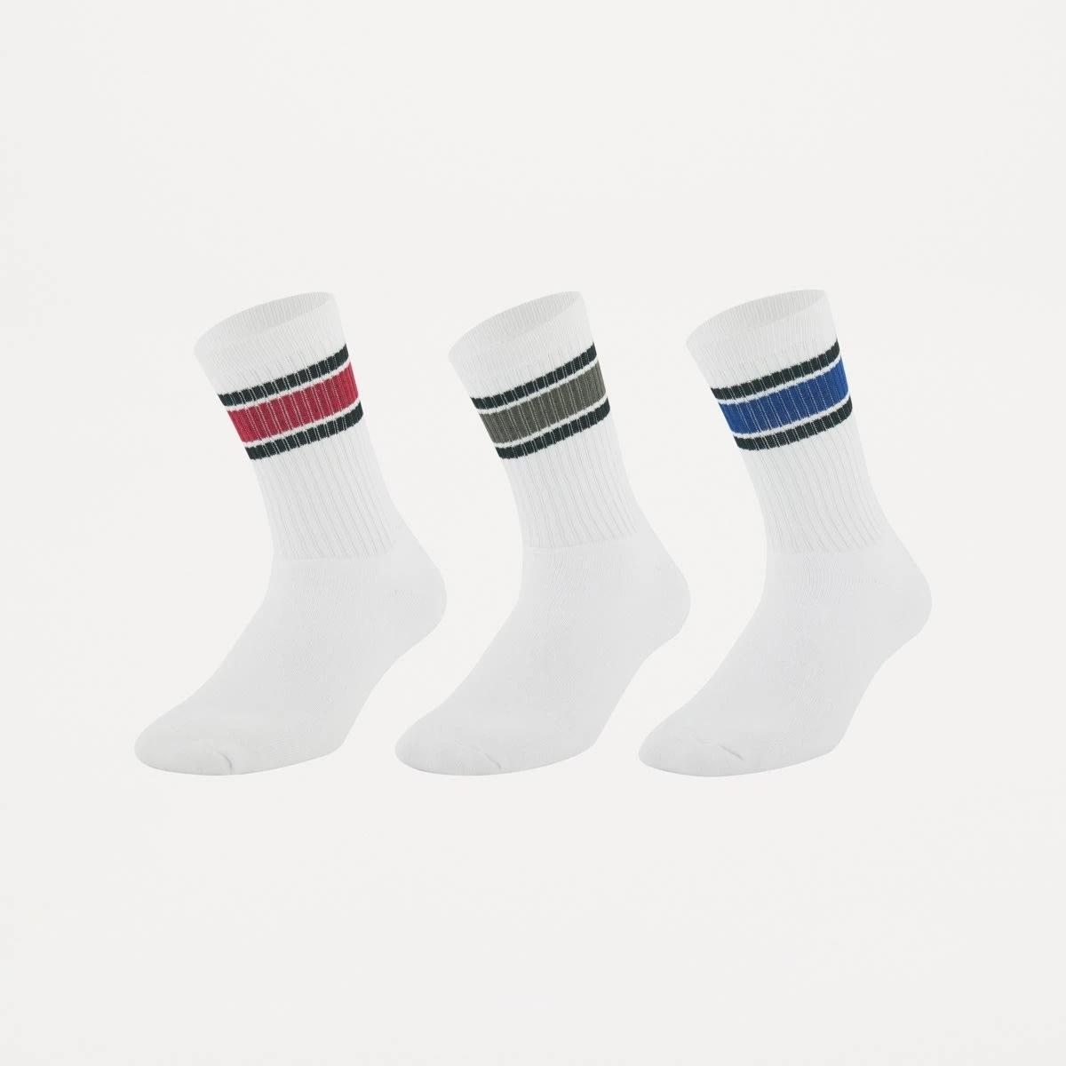 1 3 Pack Retro Stripe Rib Socks RETRO STRIPE SOCKS, 1 of 3