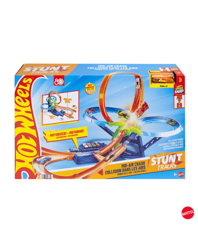Hot Wheels Stunt Tracks Mid-Air Crash Pla