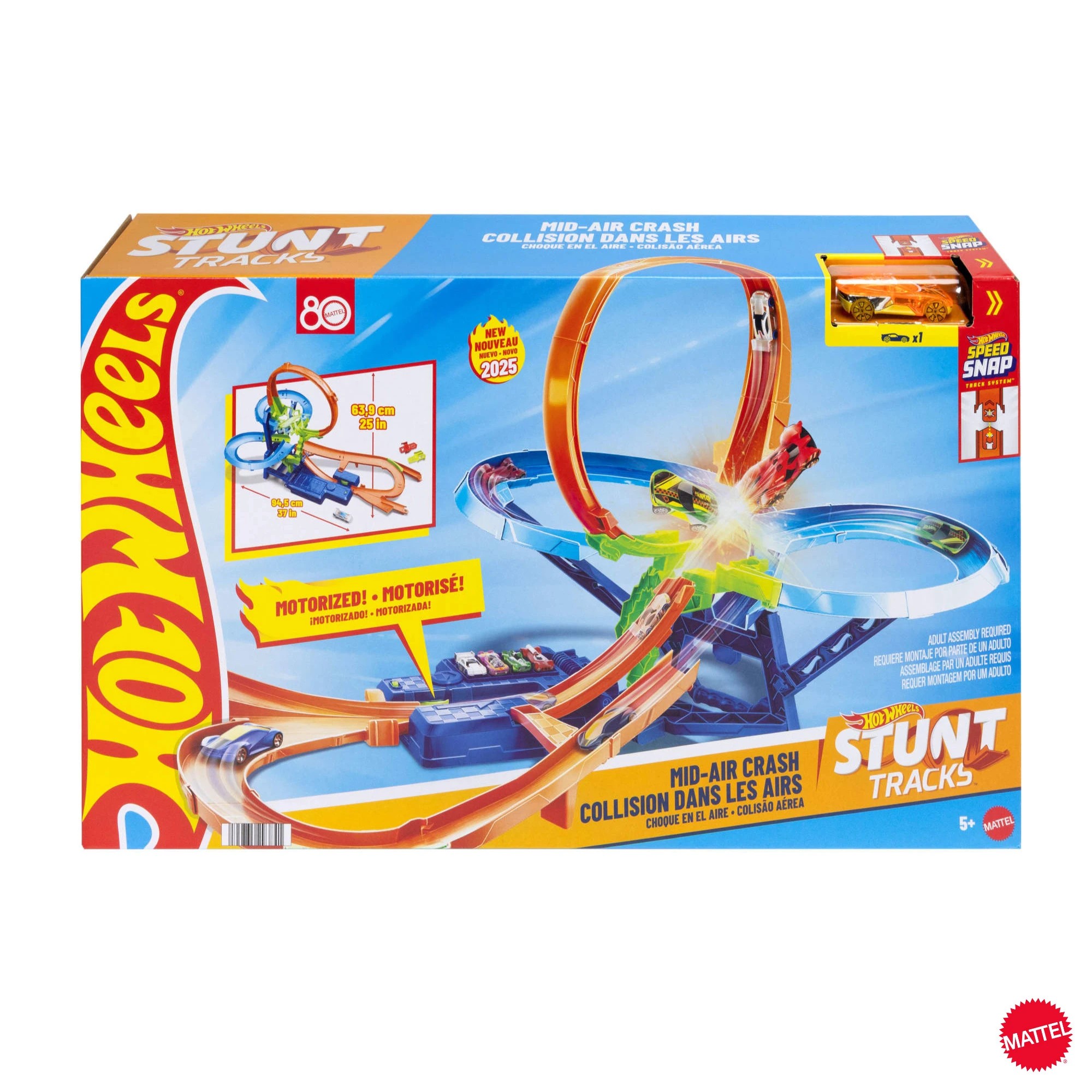 1 Hot Wheels Stunt Tracks Mid-Air Crash Playset, 1 of 6