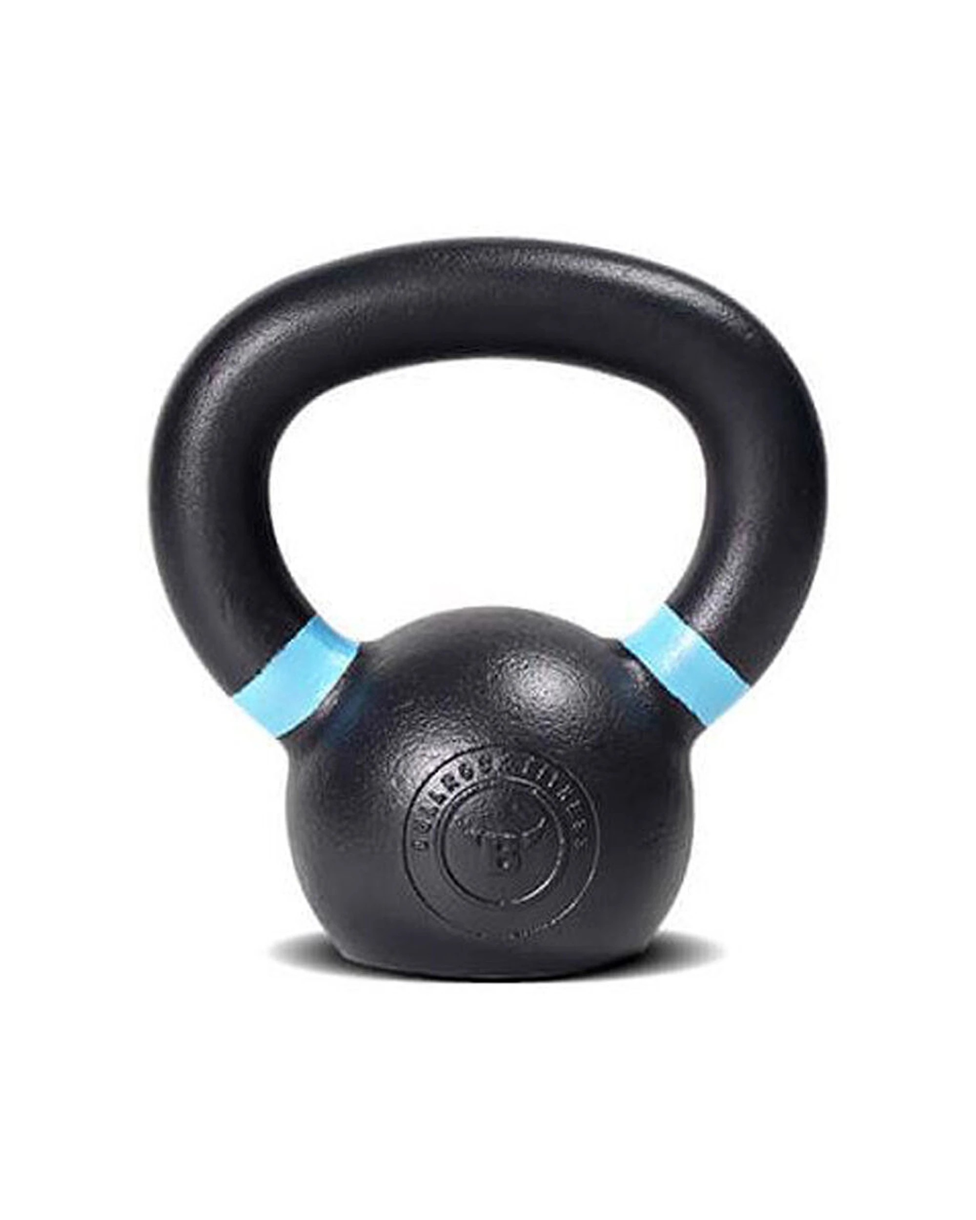 1 BODYWORX Premium Cast Iron Kettlebell 6kg Ergonomic Handle Flat Bottom - Black, 1 of 1