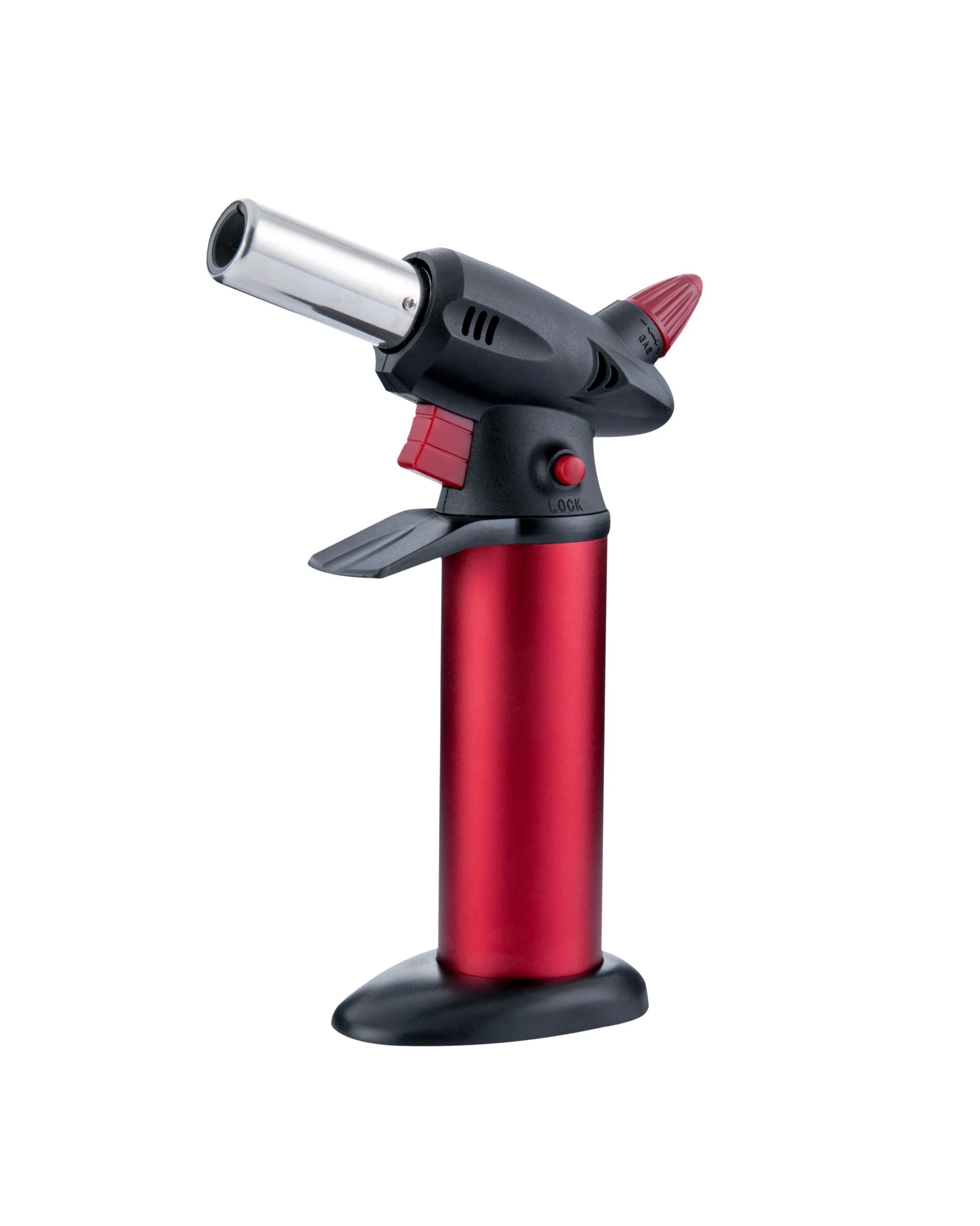 1 Gourmet Kitchen Refillable Butane Kitchen Blow Torch - Red, 1 of 3