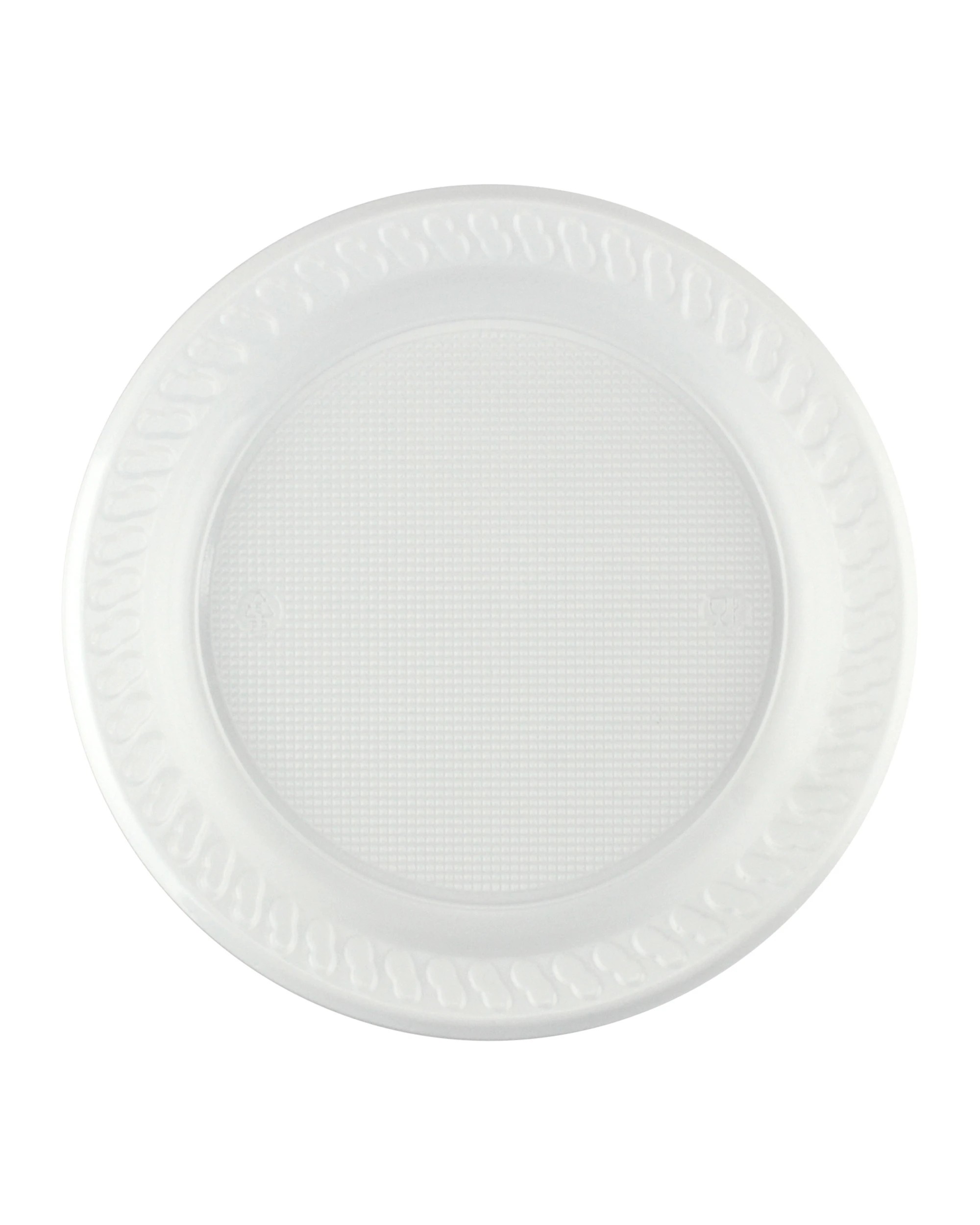 1 Everyday Living Reusable White Plastic Small Plates (Pack of 25) - White, 1 of 2