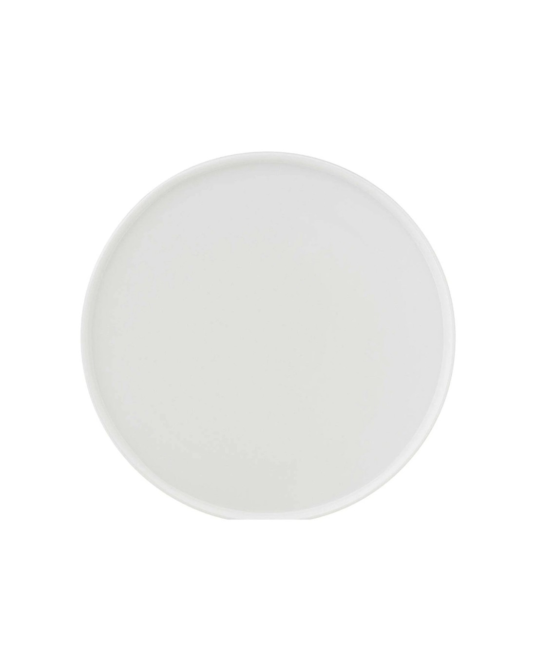 White Basics High Rim Plate Round Dinnerware Porcelain 26.5cm - White ...
