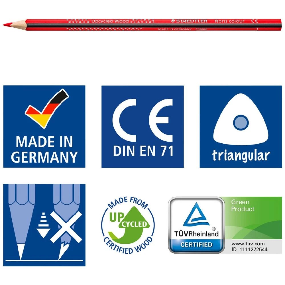 6 Staedtler Noris Triangular Coloured Pencils 12 Pack, 6 of 7