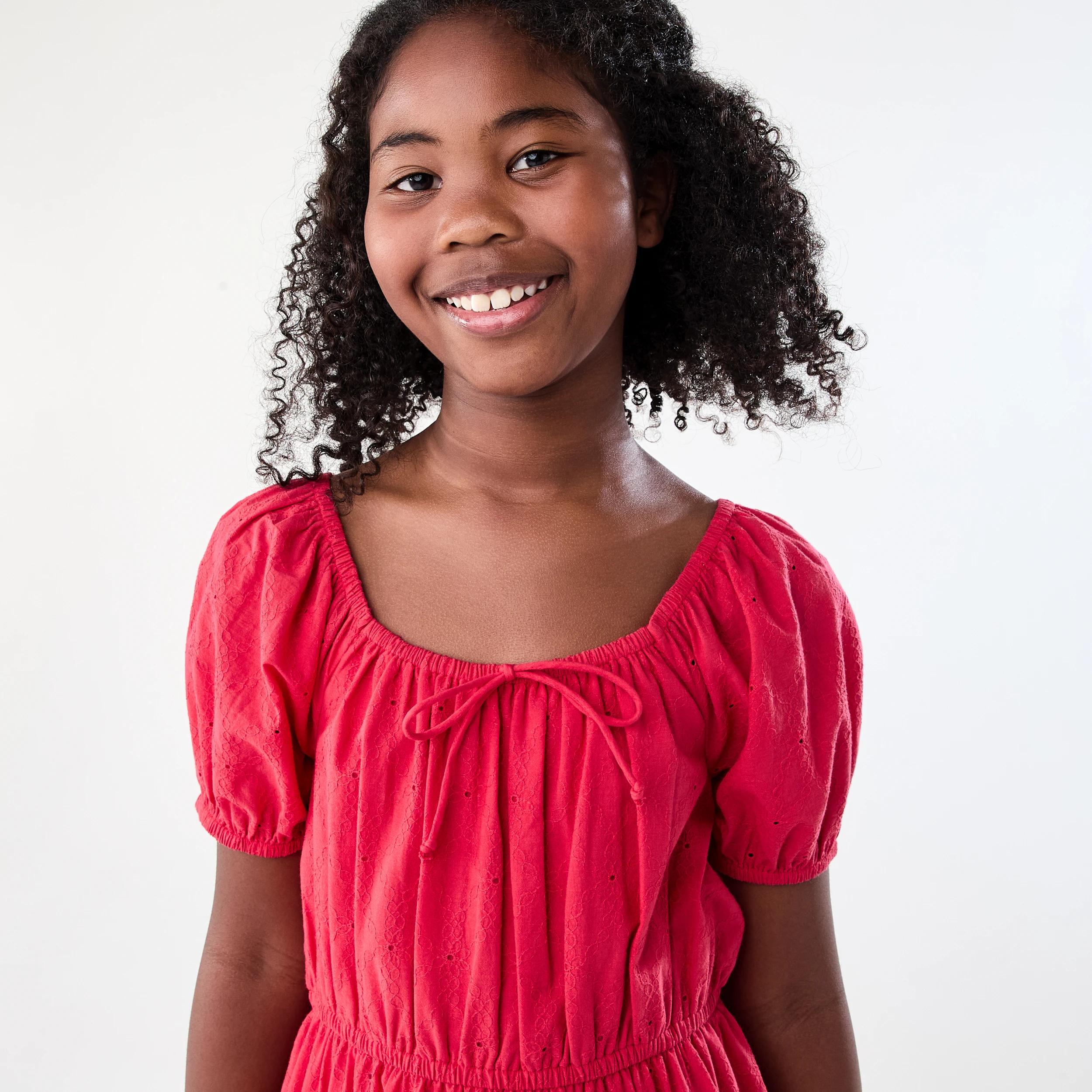 3 Broderie Dress Lolli Red, 3 of 8
