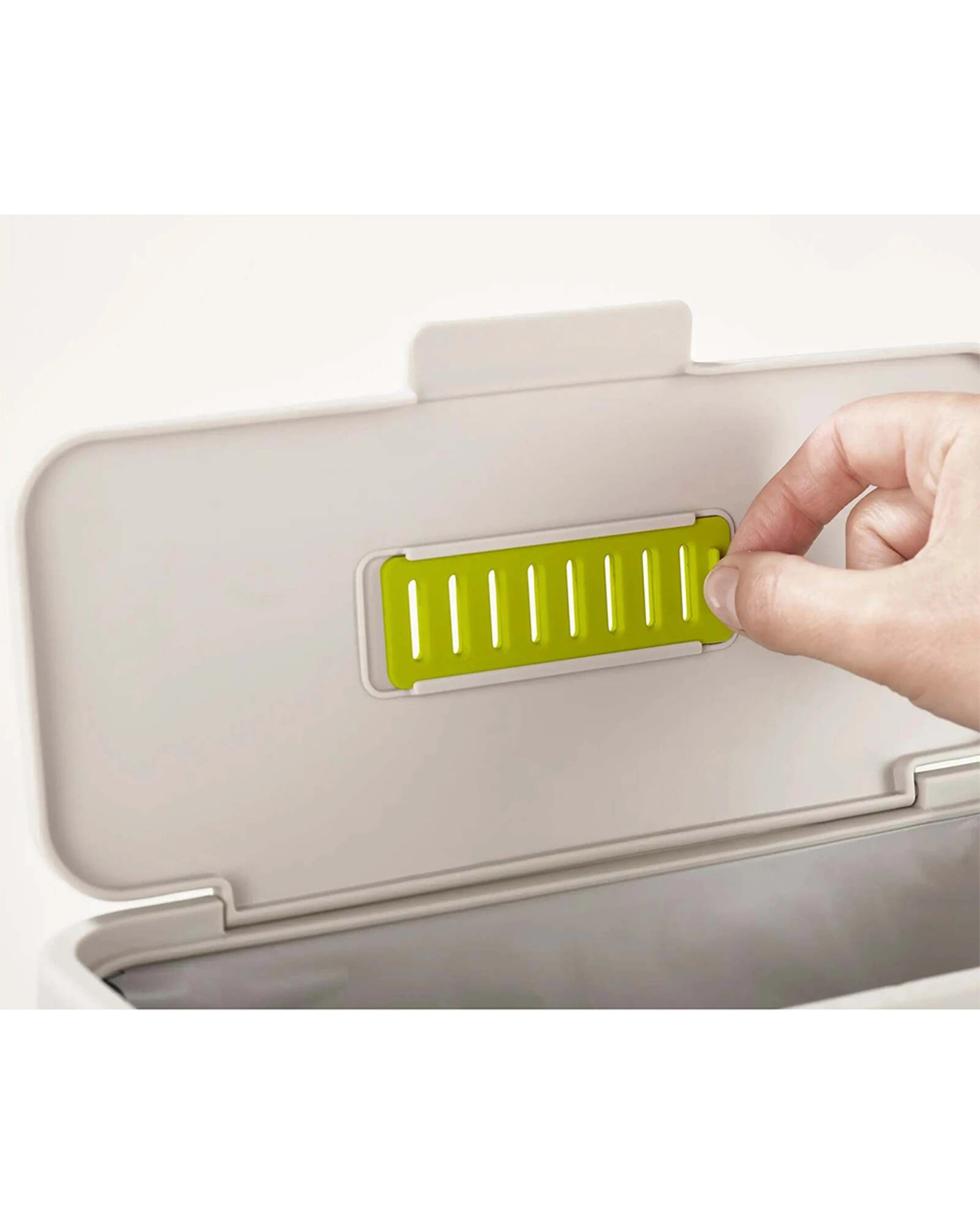 5 Joseph Joseph Compo 4L Food Waste Caddy Wide Aperture Adjustable Air Vent Stone - Grey, 5 of 6