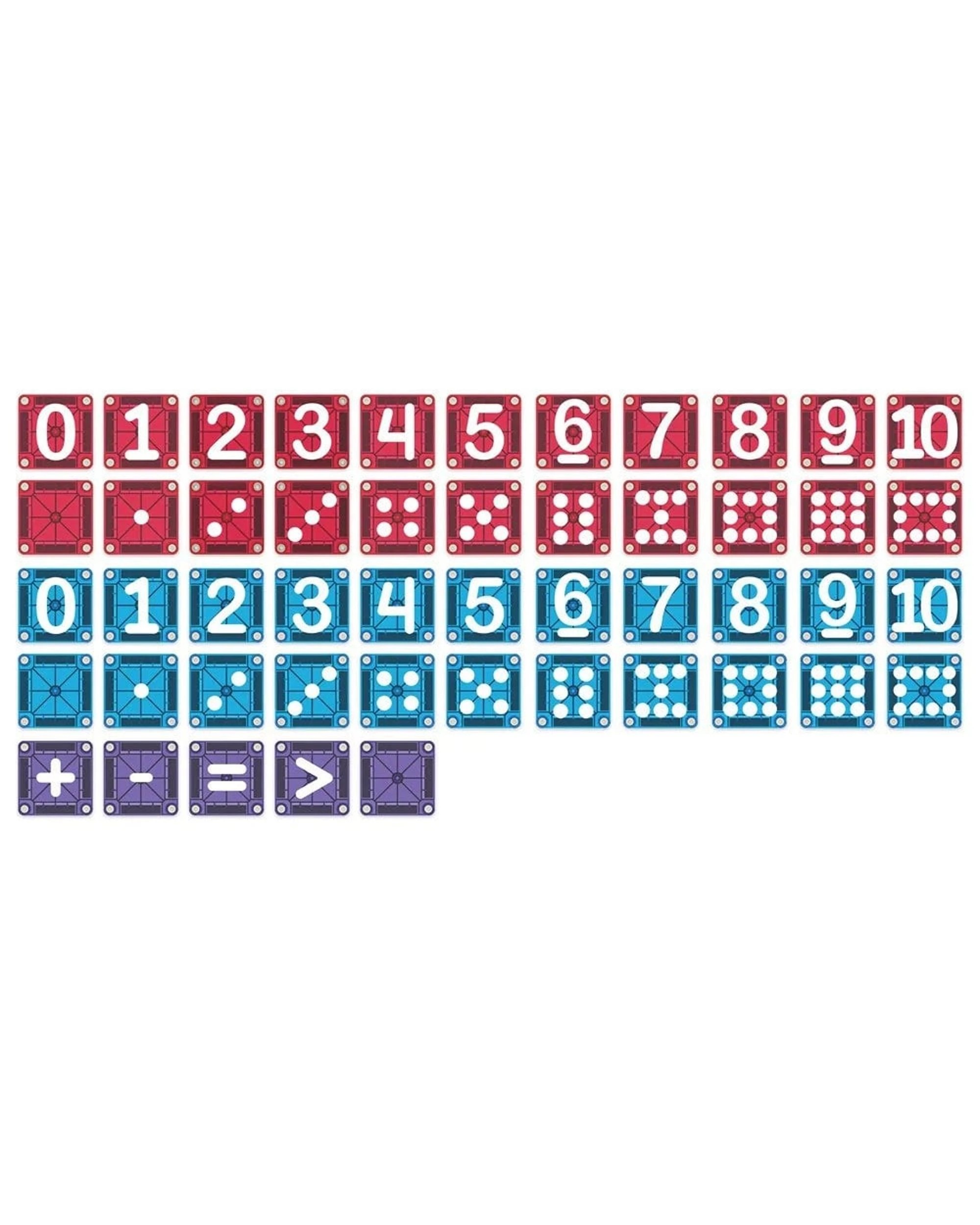 2 MAGNA-TILES MicroMAGS Learn Numbers 56 Piece Magnetic Construction Set, 2 of 3