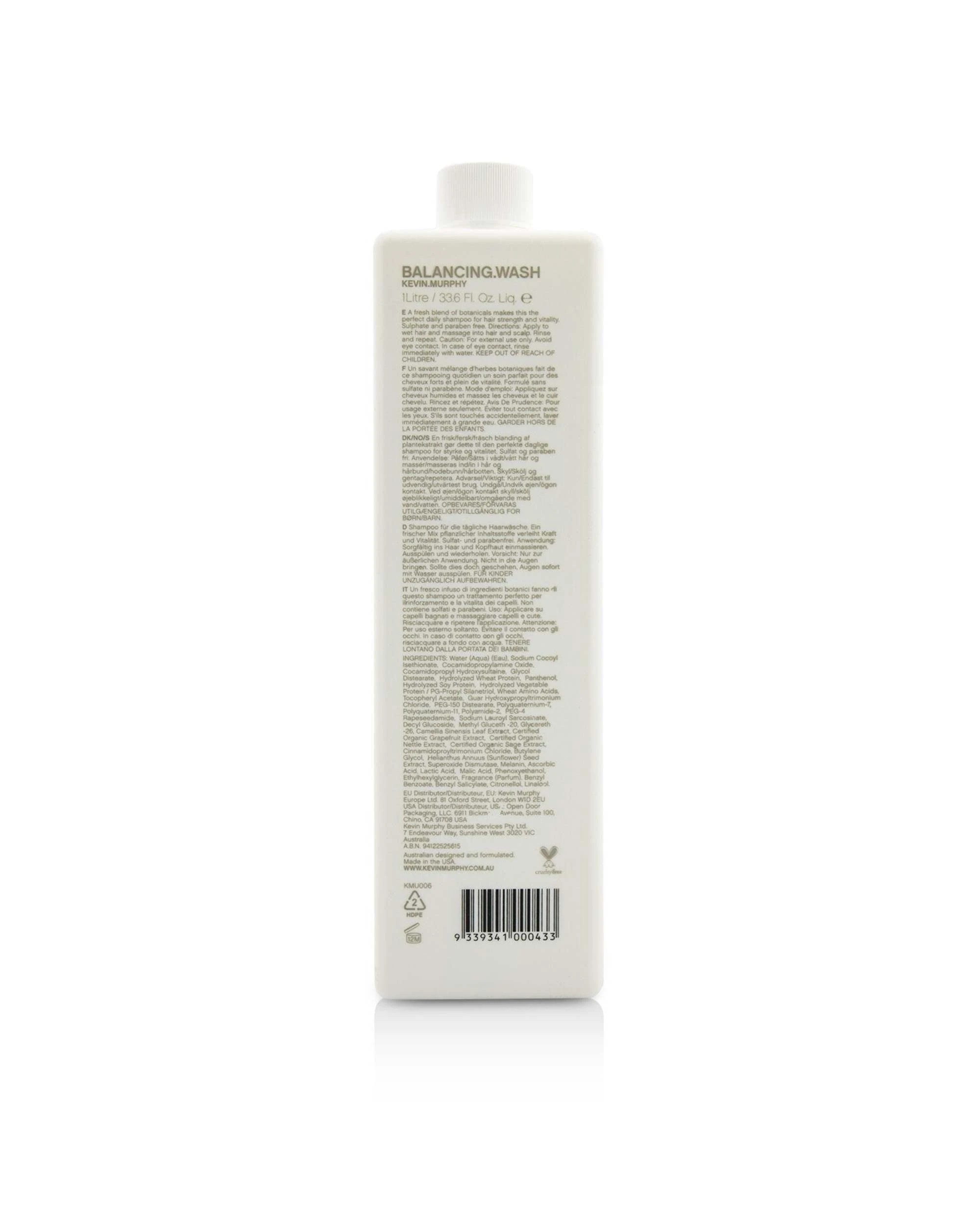 4 Kevin.Murphy Balancing.Wash (Strengthening Daily Shampoo - For Coloured Hair)  1000ml/33.6oz, 4 of 4