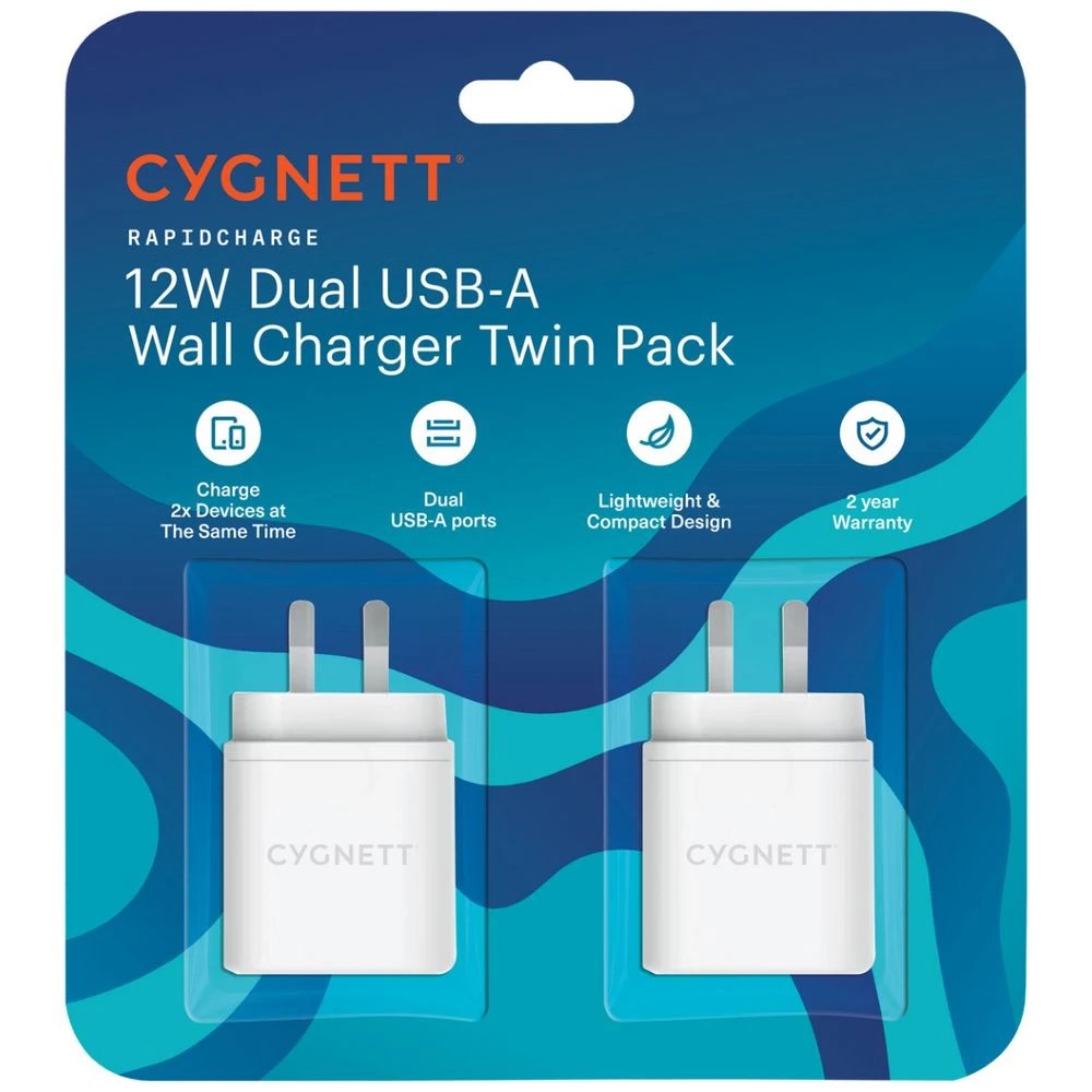 5 Cygnett RapidCharge 12W Dual USB-A Wall Charger 2 Pack, 5 of 5