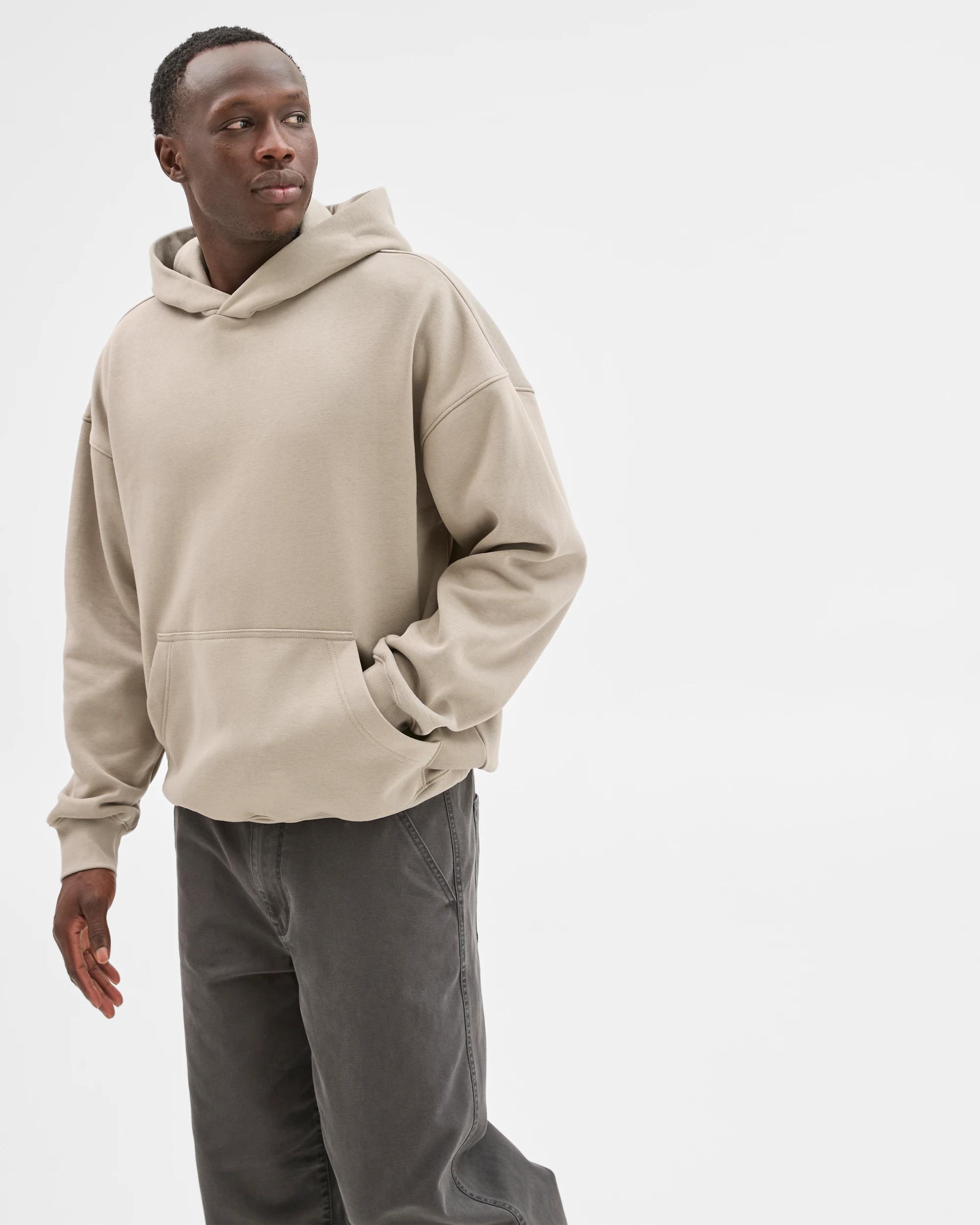 3 Commons Australian Cotton Blend Heavyweight Oversized Hoodie ELEPHANT GREY, 3 of 6