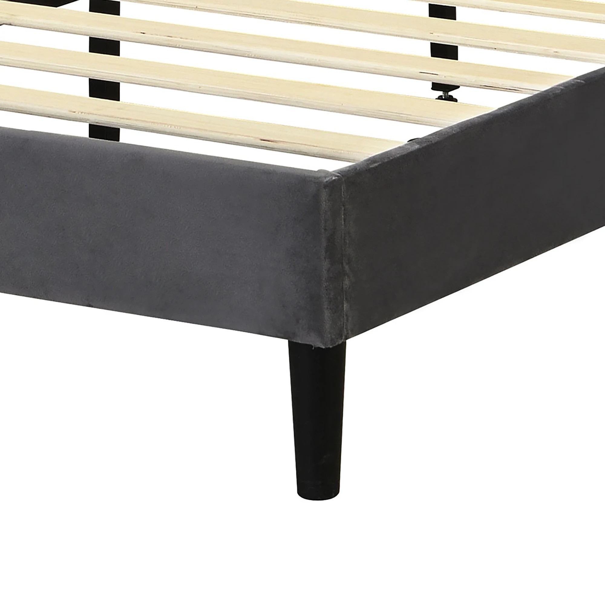 6 Levede Double Bed Frame Velvet - Grey, 6 of 6