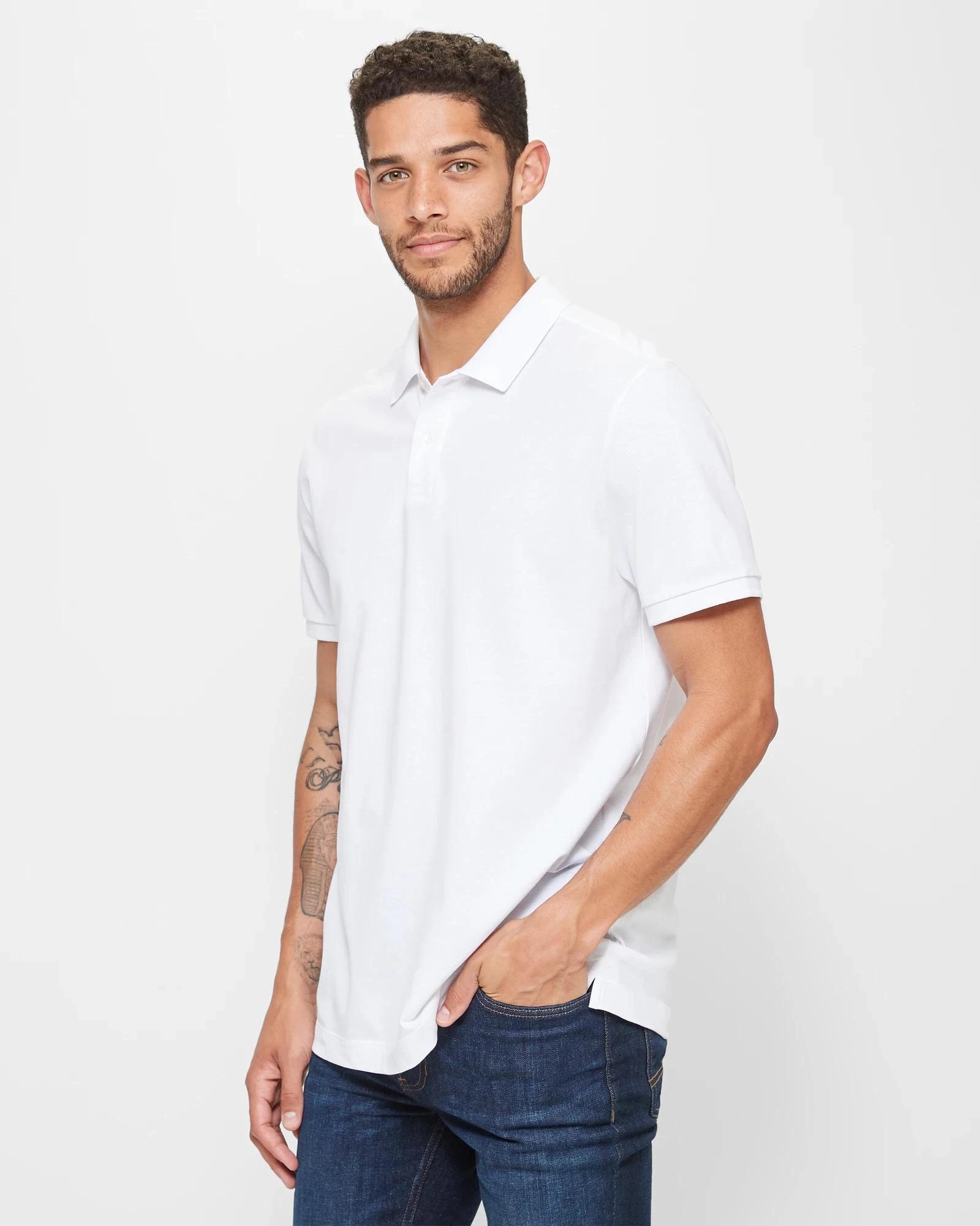 3 Target Australian Cotton Pique Polo Shirt WHITE, 3 of 6