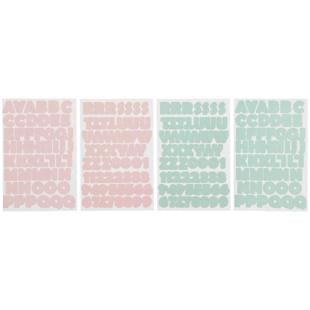 2 Born Alphabet Stickers 110 x 170mm Pink 4 Sheet, 2 of 2