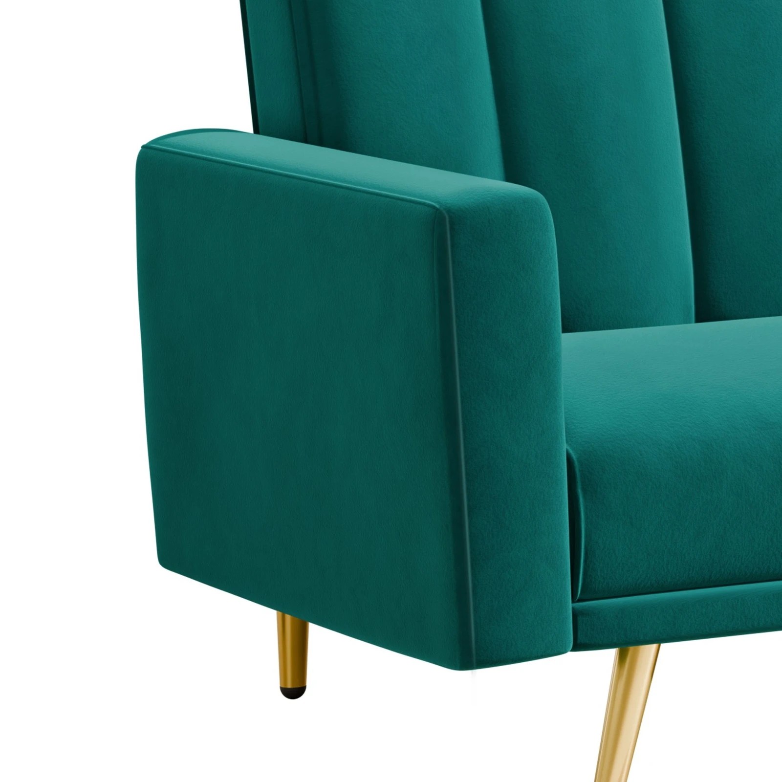 8 Alfordson Sofa Bed Futon Couch Lounge 3 Seater Convertible Velvet - Green, 8 of 10