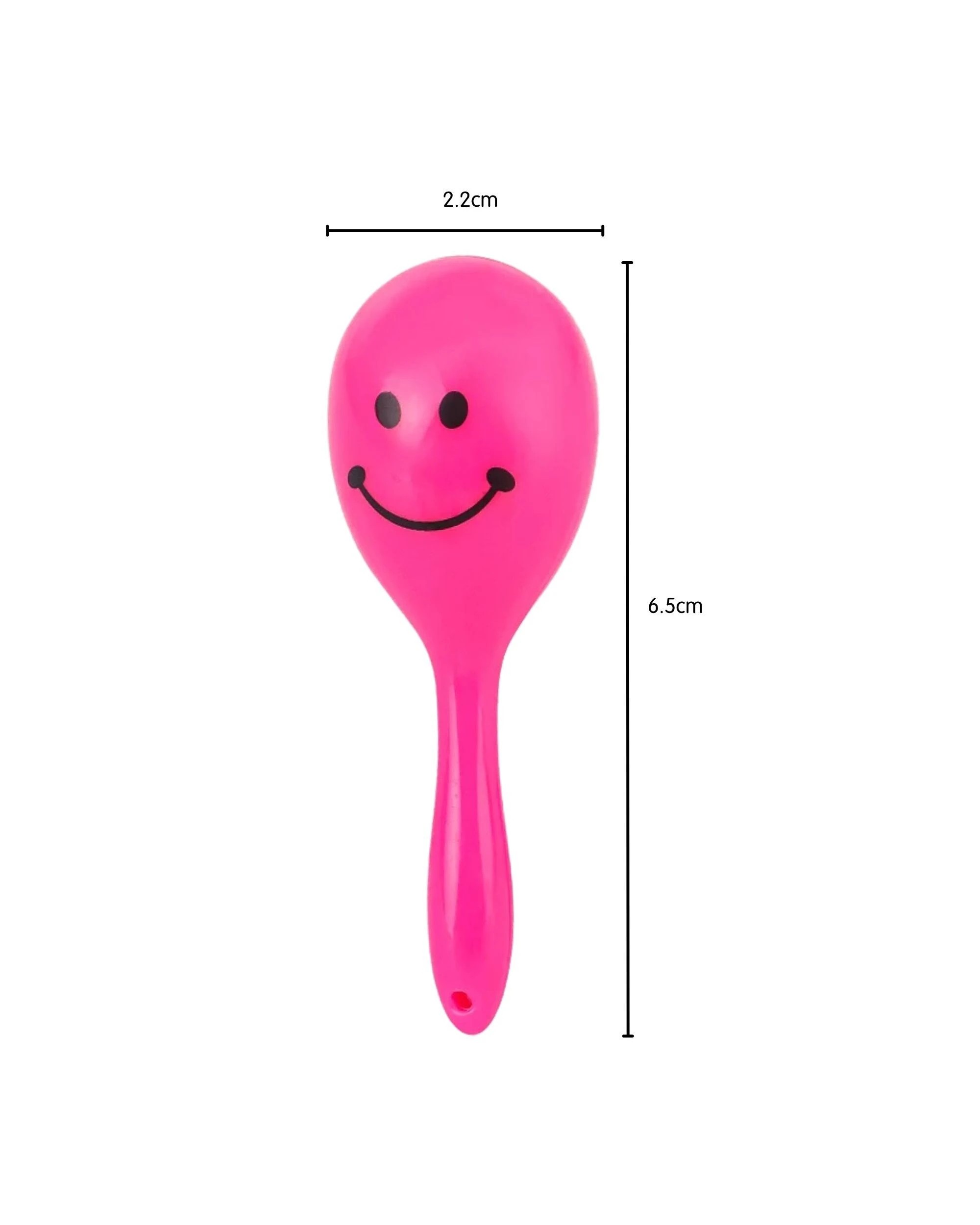 3 Party Maker Neon Smiley Face Mini Maracas Pack of 12 - Multi, 3 of 5